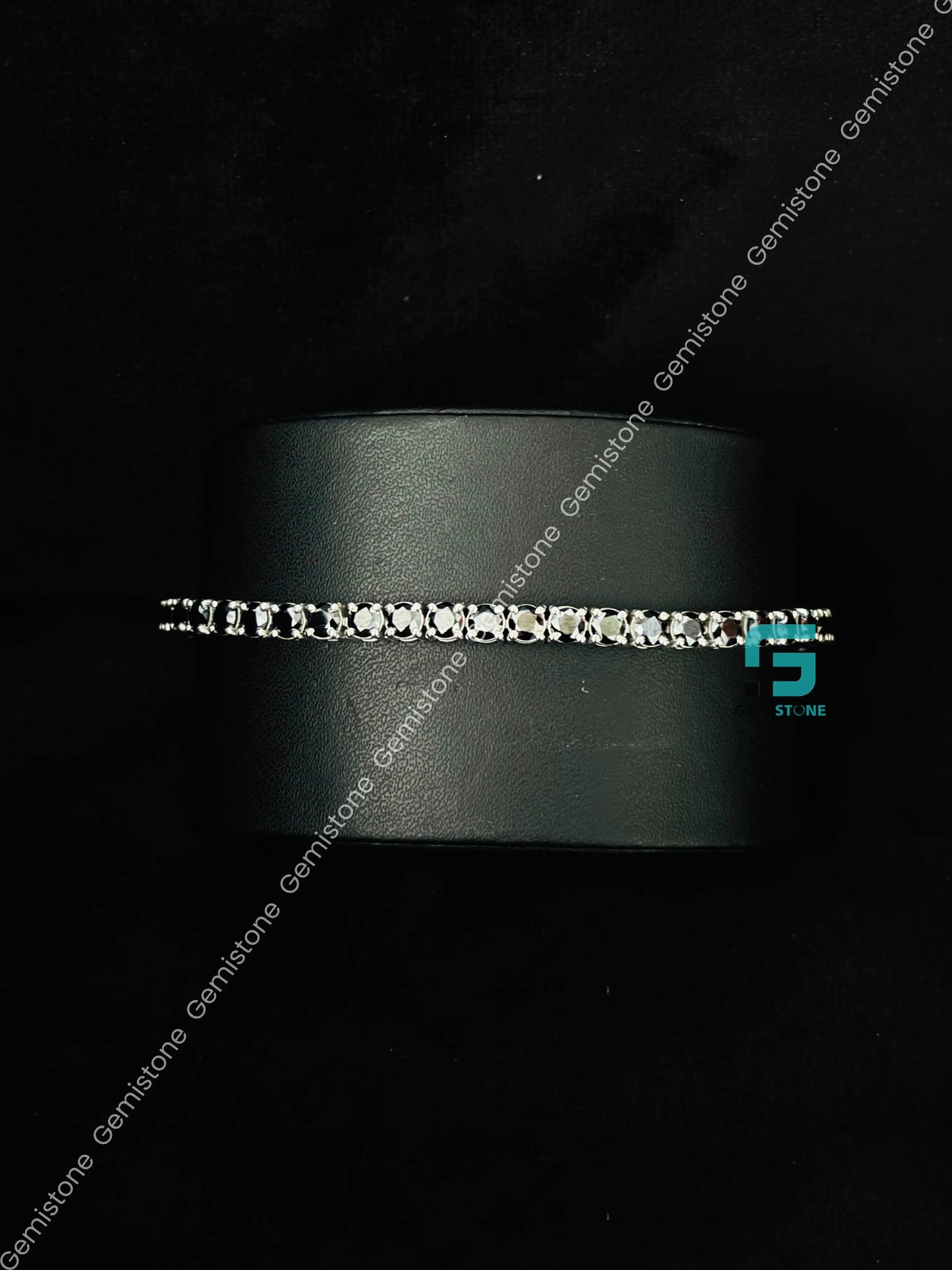 Black Moissanite Tennis Bracelet For Women