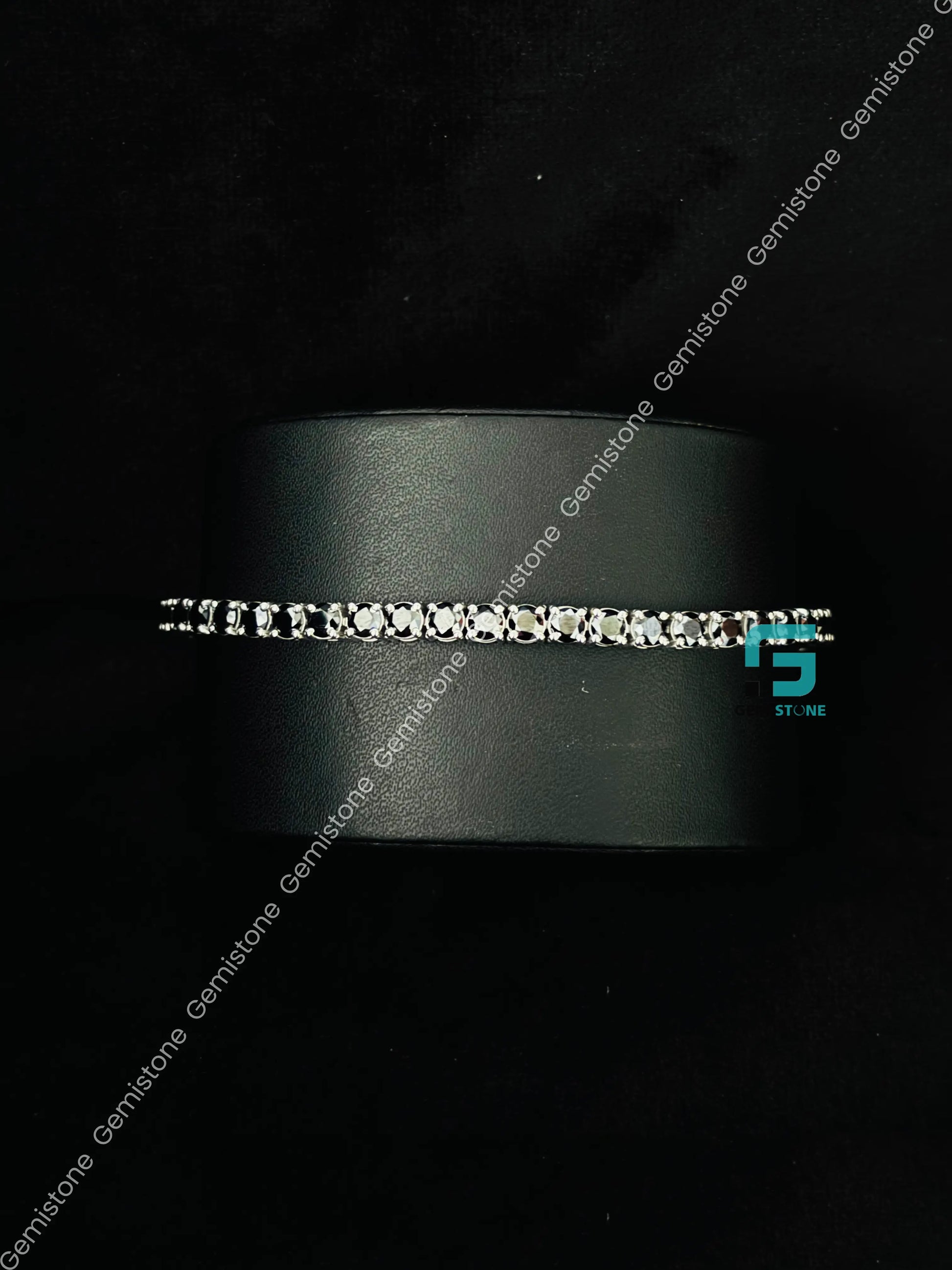 Black Moissanite Tennis Bracelet For Women