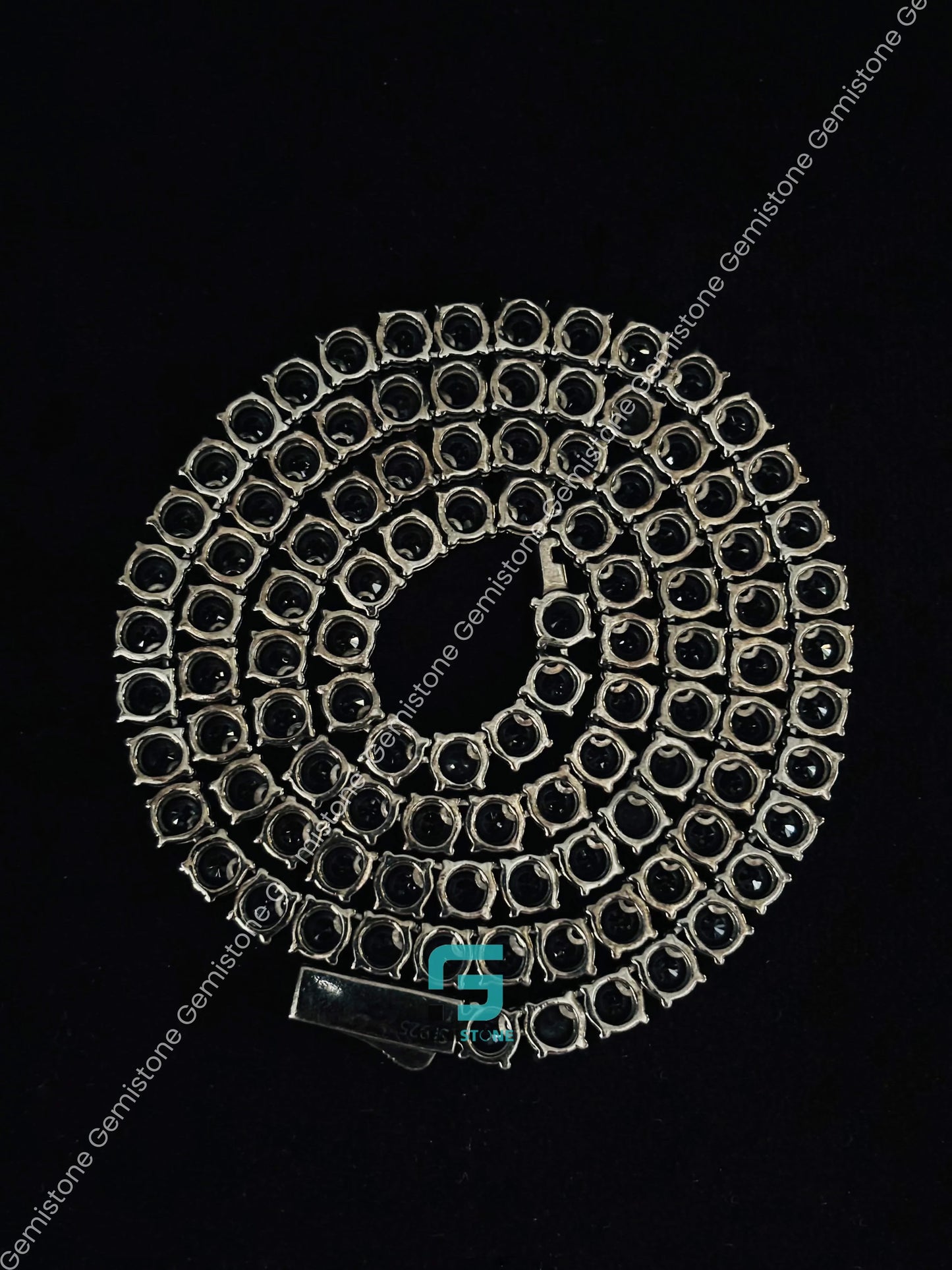 Black Moissanite Tennis Chain