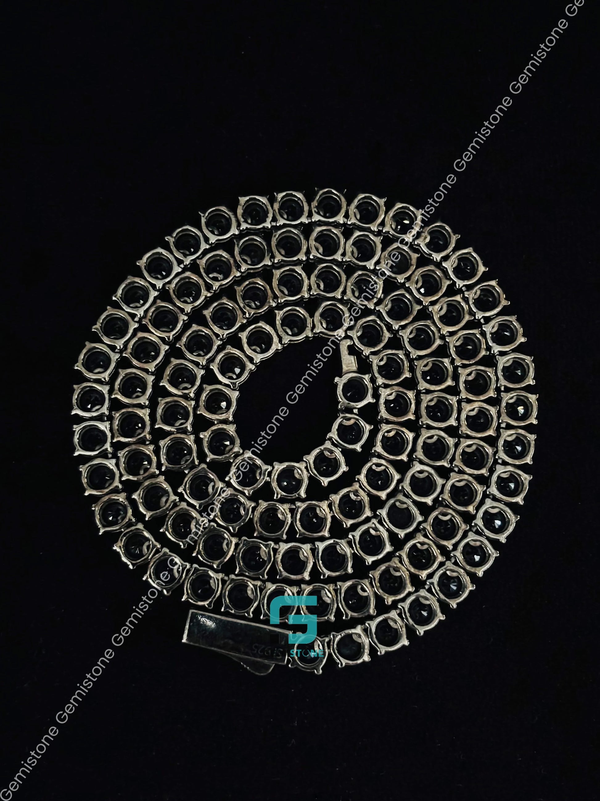 Black Moissanite Tennis Chain