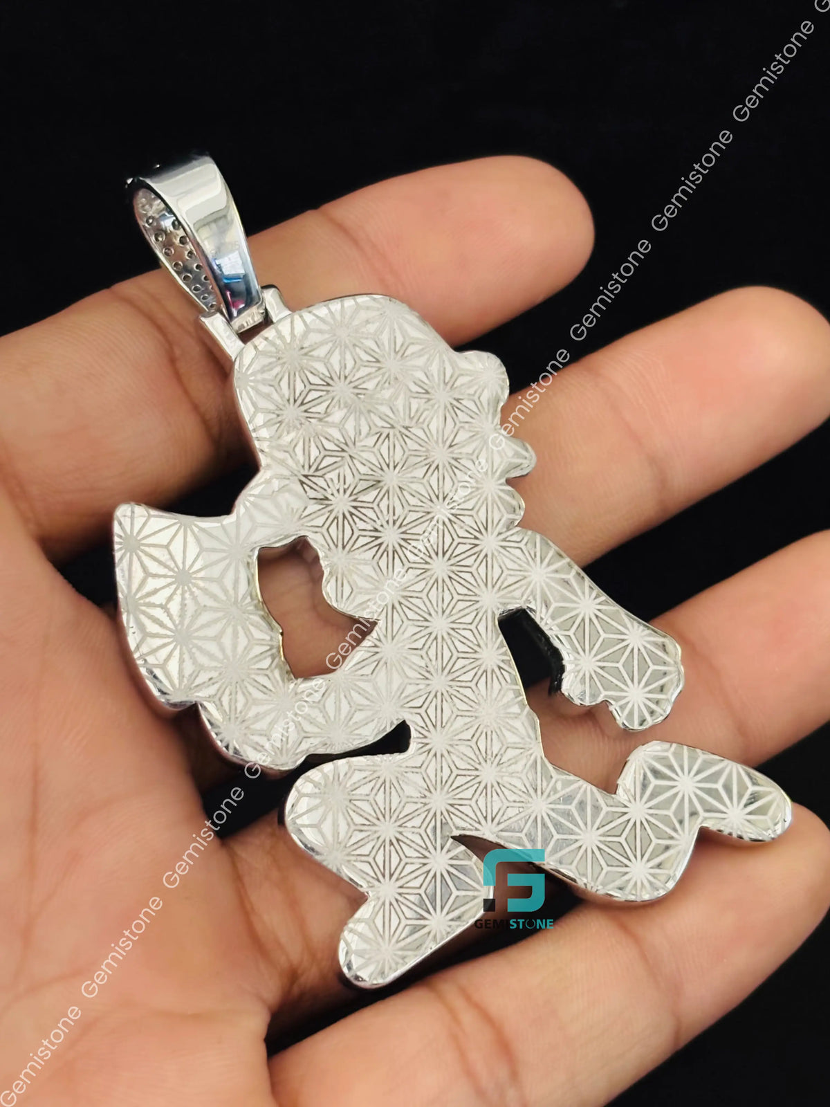Black & White Diamond Moissanite Michael Hatchman Pendant
