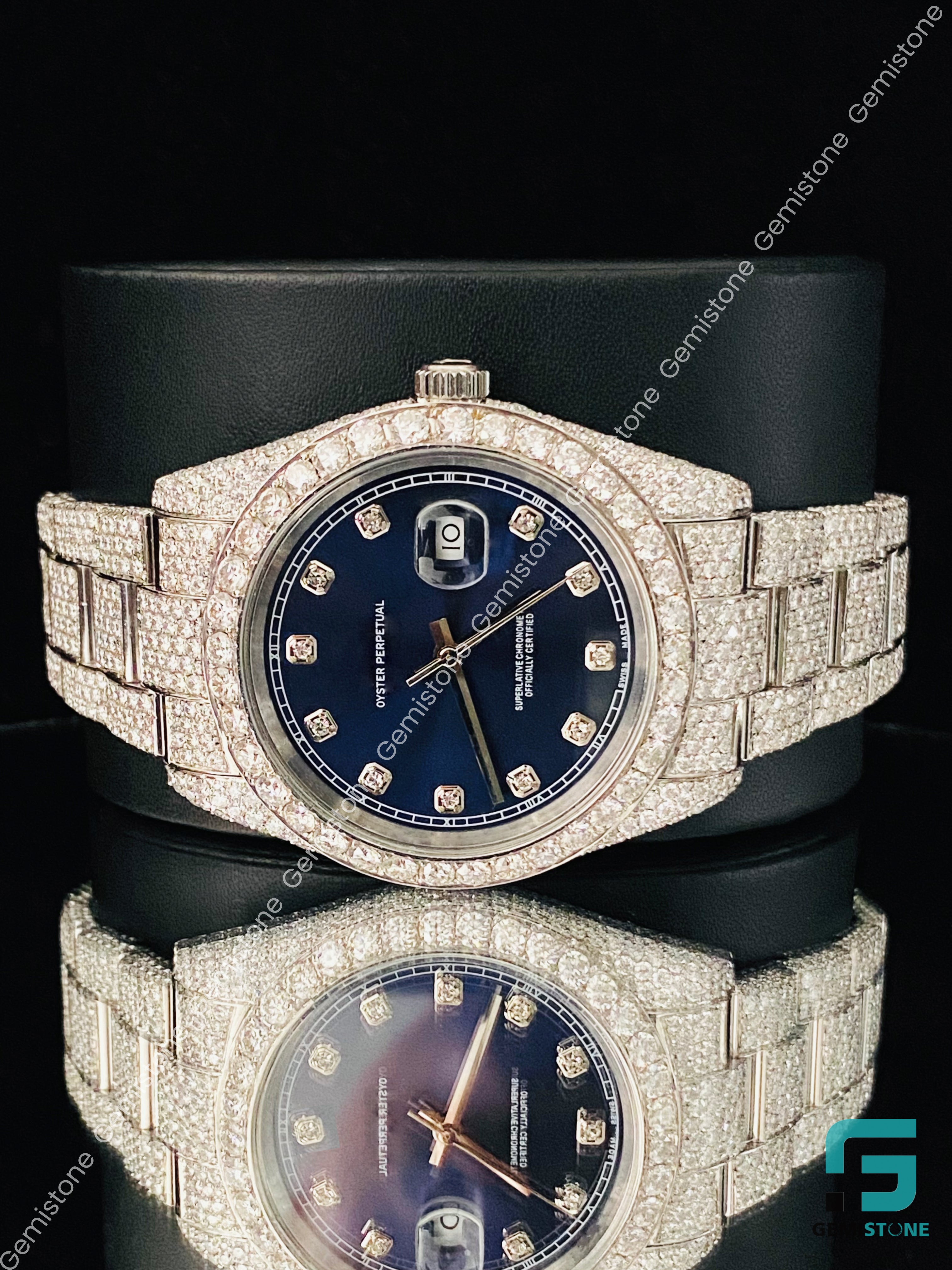 Custom Iced Out VVS Moissanite Rapper Bling Bling Watch – Gemistone