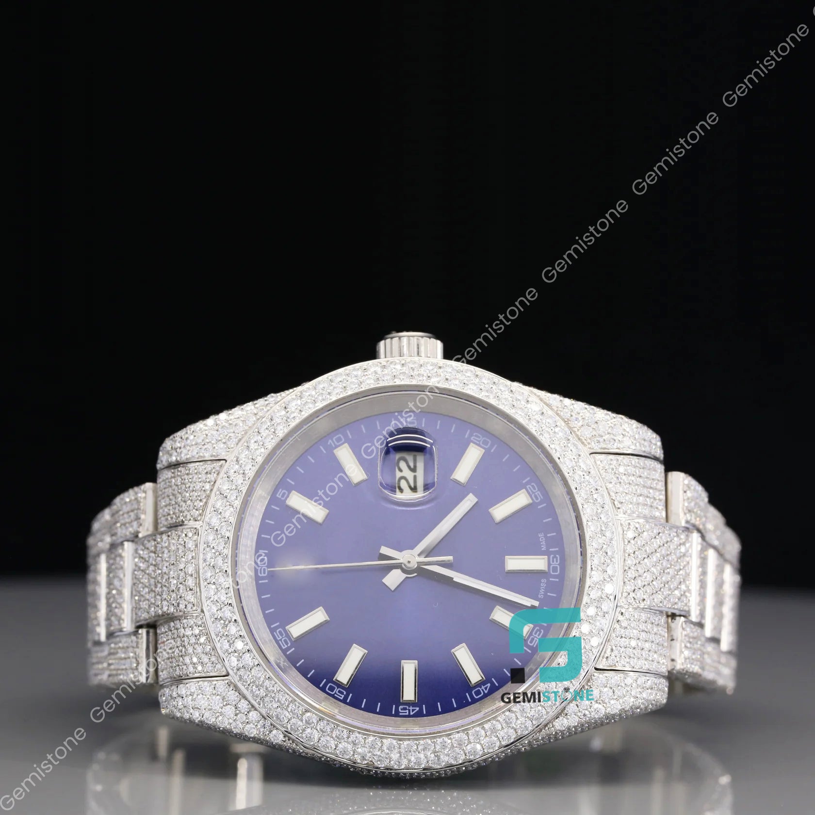 Blue-Dial-Diamond-Watch-1