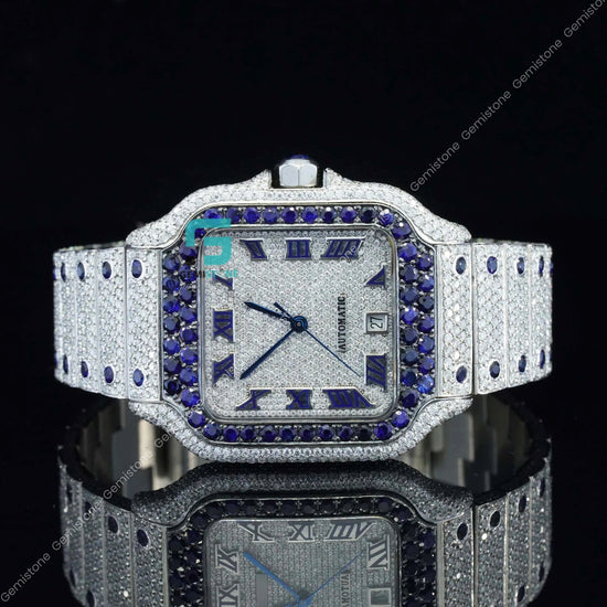 Buy Stainless Steel Hip Hop Bezel Diamond VVS Moissanite Watch