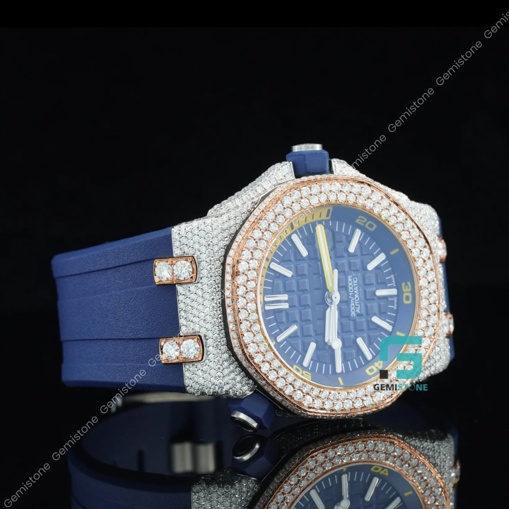 Blue-Strap-Diamond-Watch