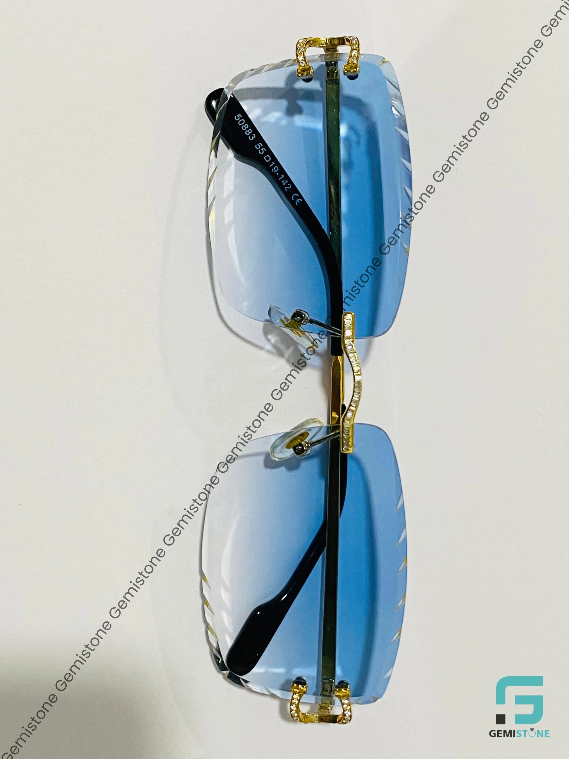 Blue Lense VVS Moissanite Sunglasses