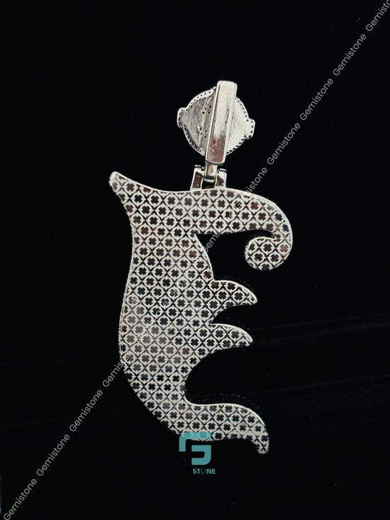 Blue Stone Moissanite Pendant