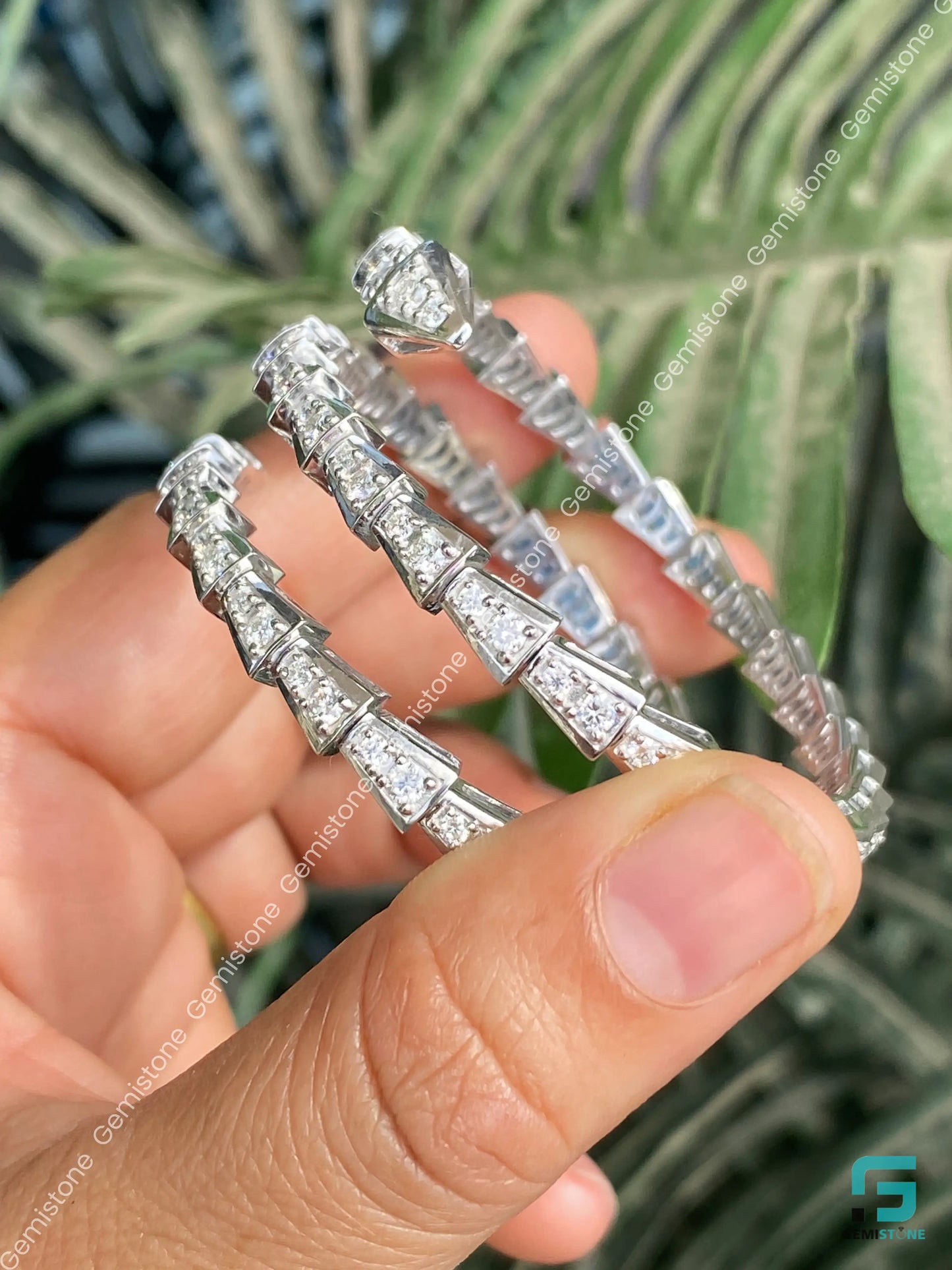 Bulgari Serpenti Viper Two Coil Diamond Bracelet For Unisex