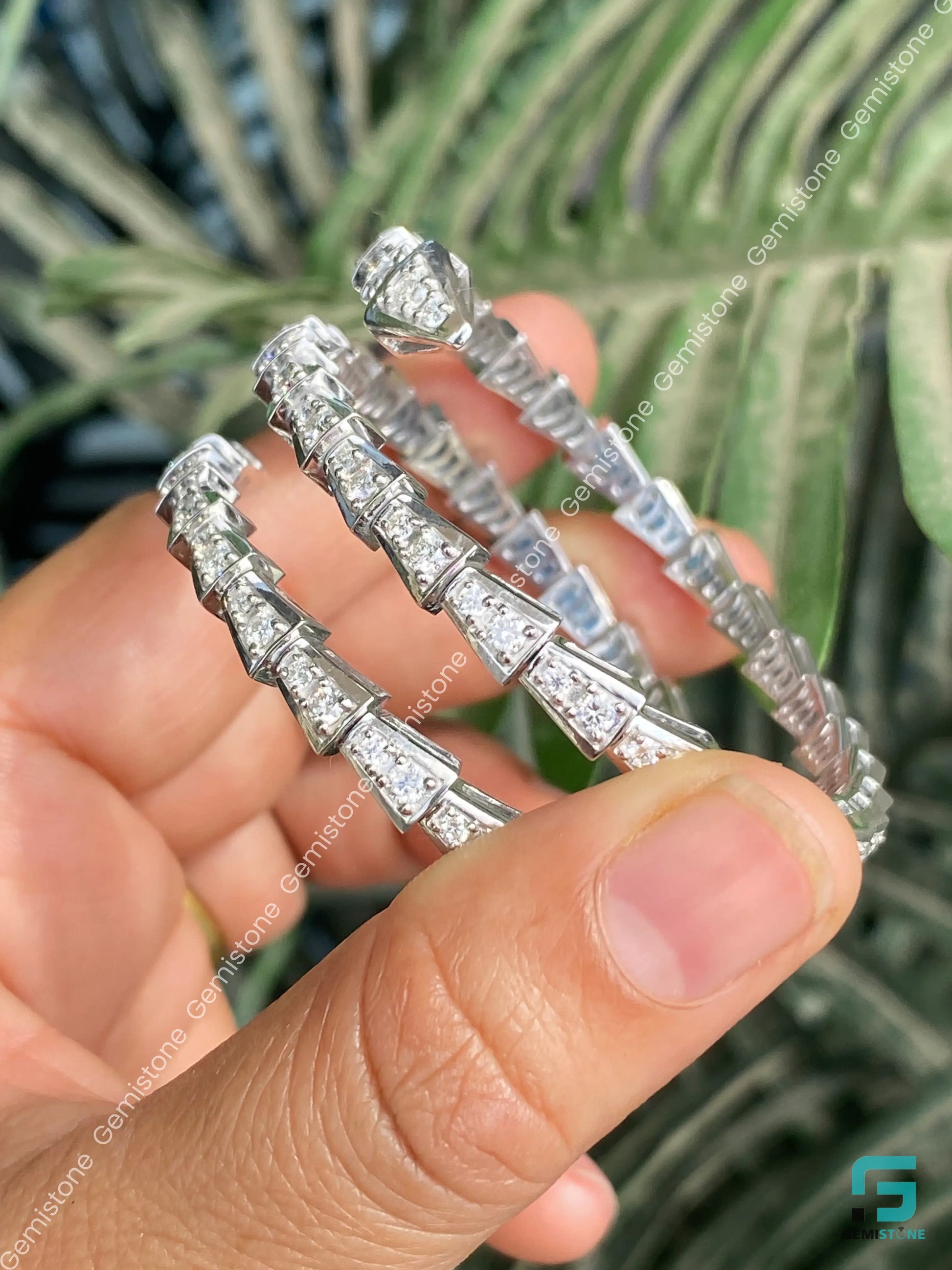 Bulgari Serpenti Viper Two Coil Diamond Bracelet For Unisex