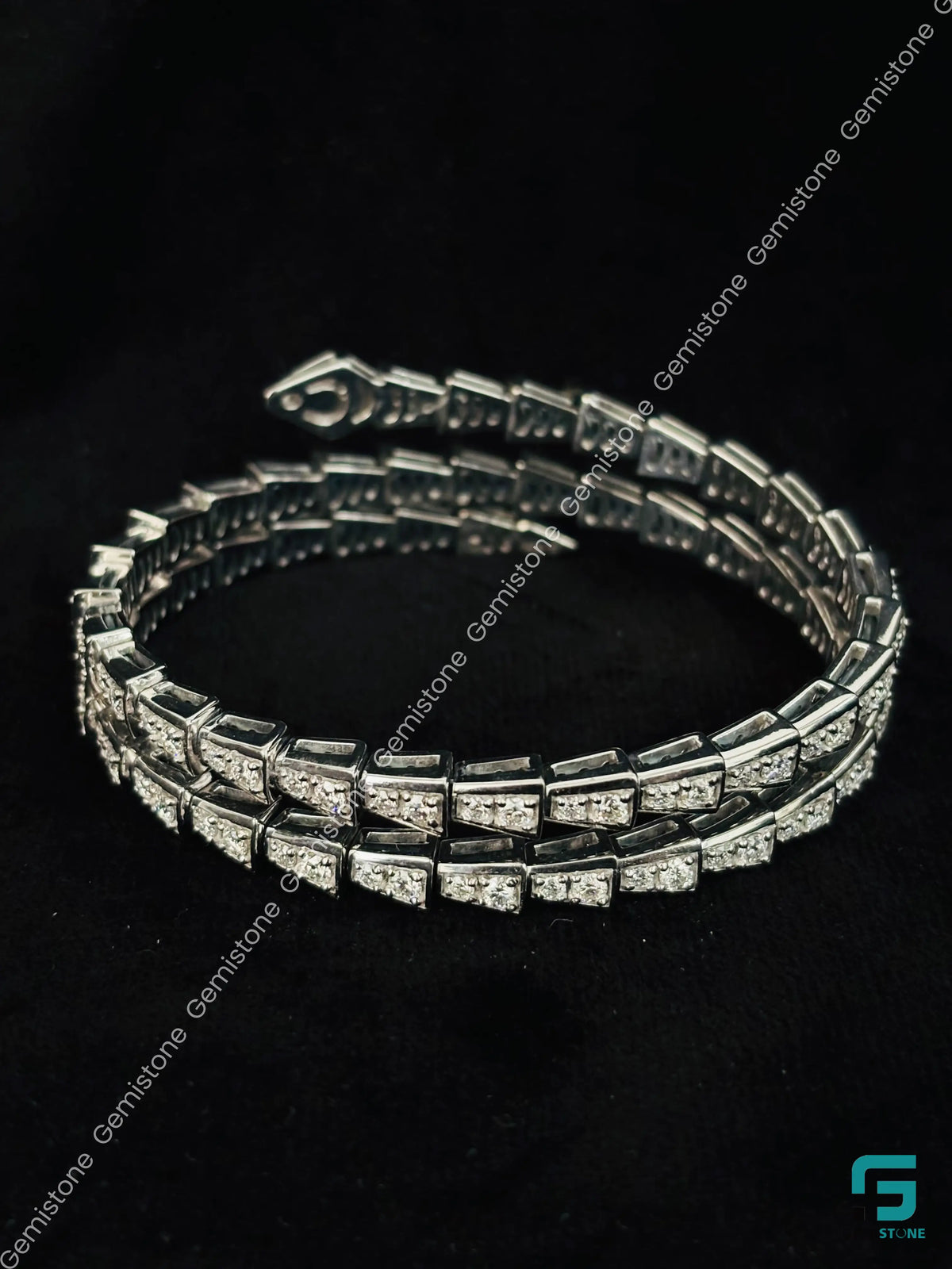 Bulgari Serpenti Viper Two Coil Diamond Bracelet For Woemen