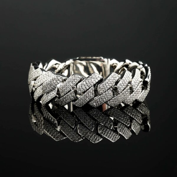 20MM Bust Down Cuban Link VVS Moissanite Diamond Bracelet