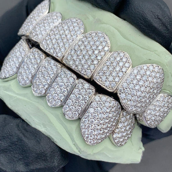 Hip Hop Custom Moissanite Bust Down Grillz 925 Strerling Silver