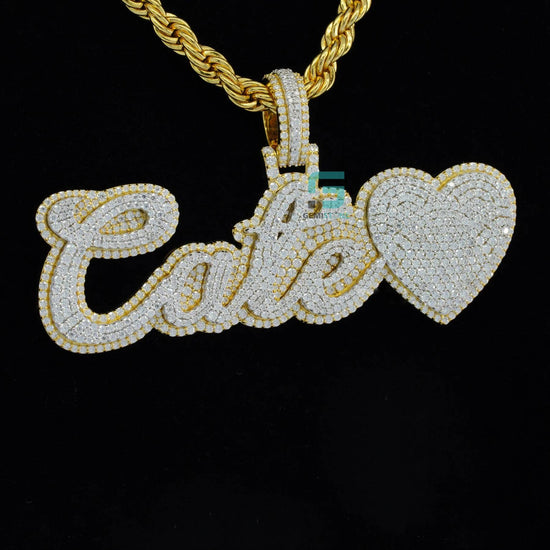 VVS Moissnaite Iced Hip Hop Cate Letter Diamond Pendant