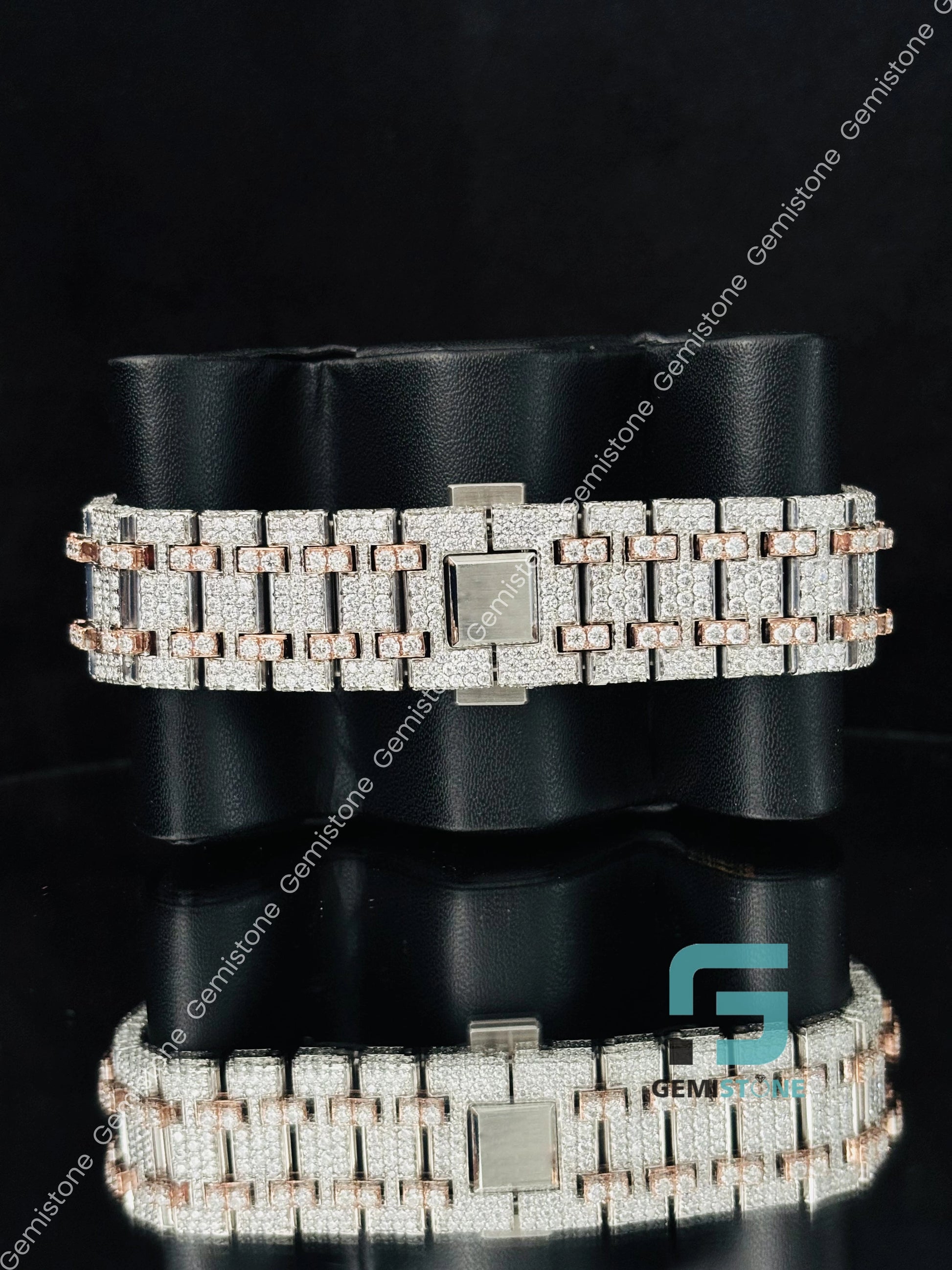 Bust Down Cartier Fully Studded Moissanite Watch For Men