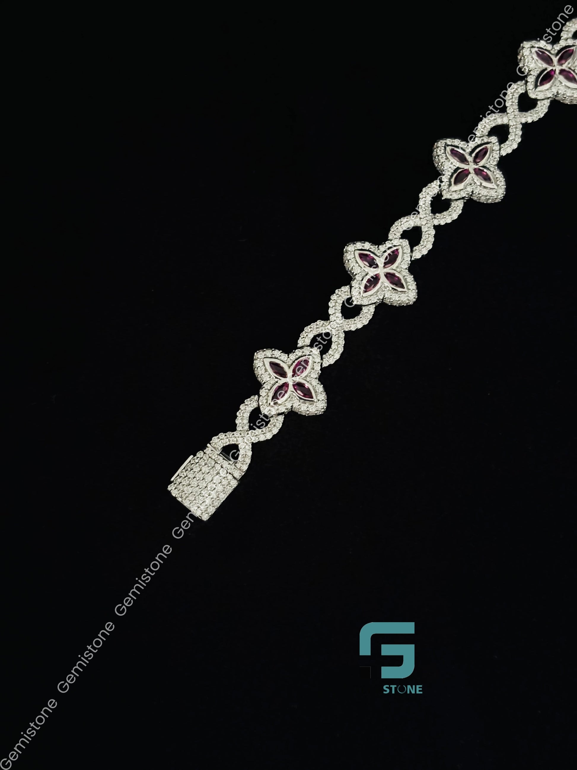 Bust Down Clover Moissanite Hip Hop Bracelet