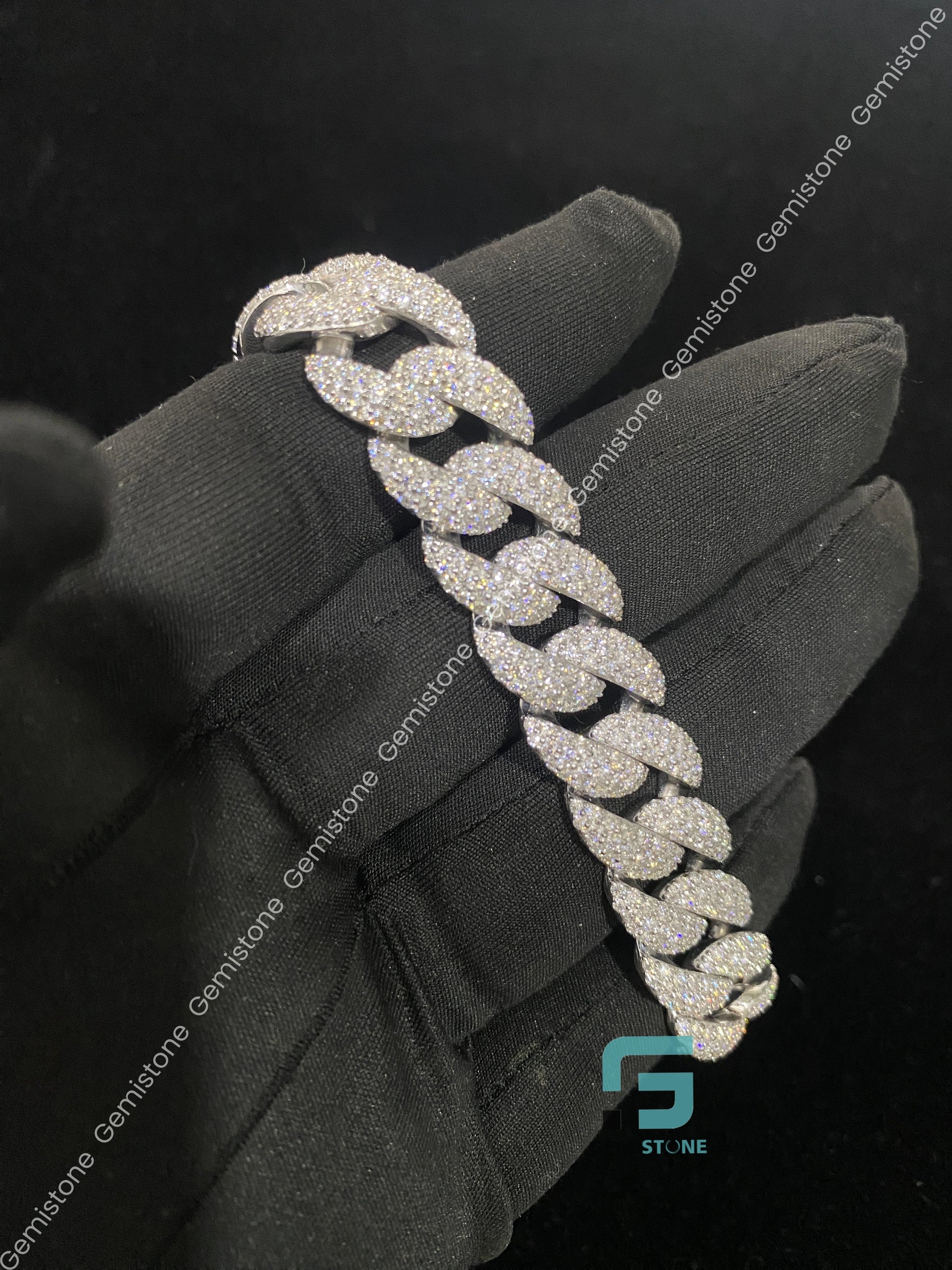 Bust Down Cuban Hip Hop Bracelet for Men