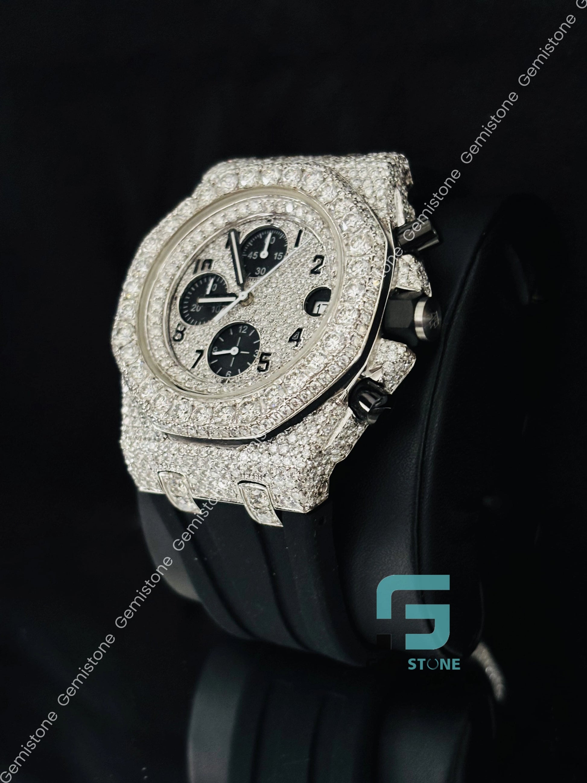 Bust Down Iced Out Hip Hop Moissanite Luxury Wrist Watch