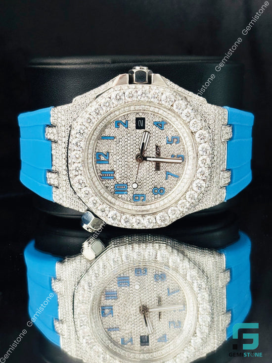 Bust Down Luxury Hip Hop Moissanite Watch