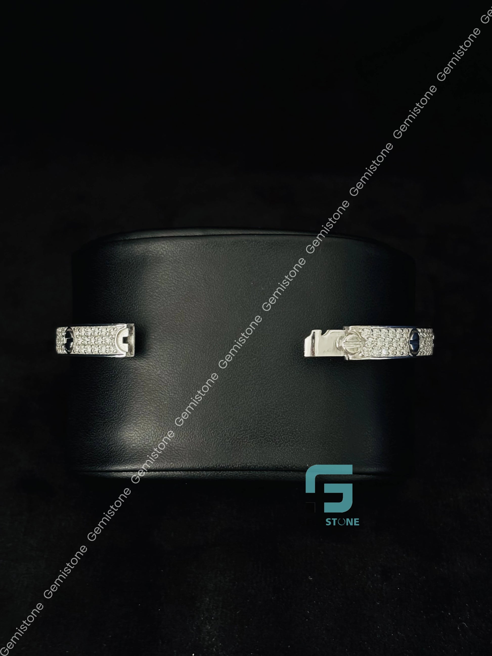 Bust Down Moissanite Bangle Bracelet