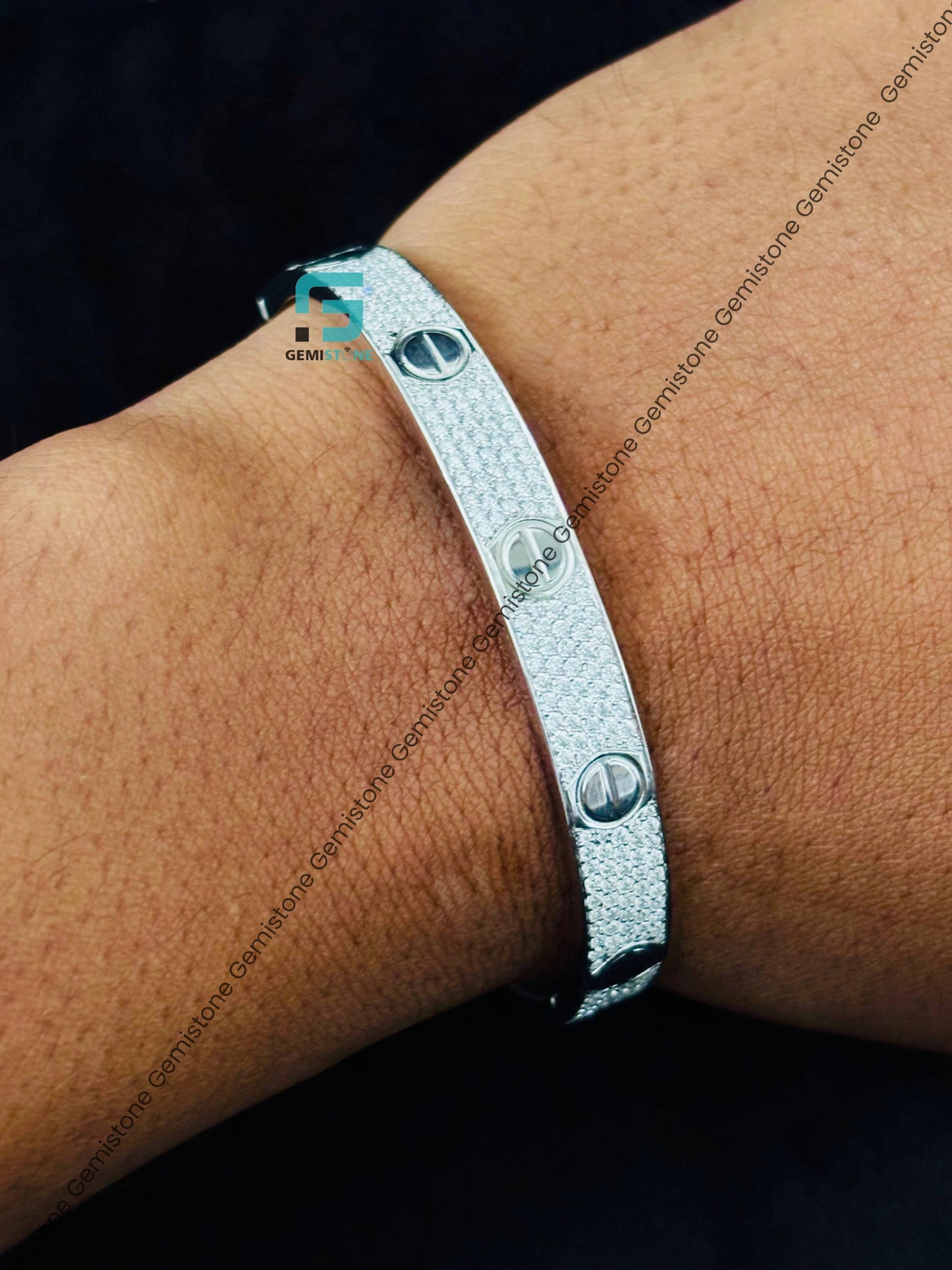 Bust Down Moissanite Bracelet For Women