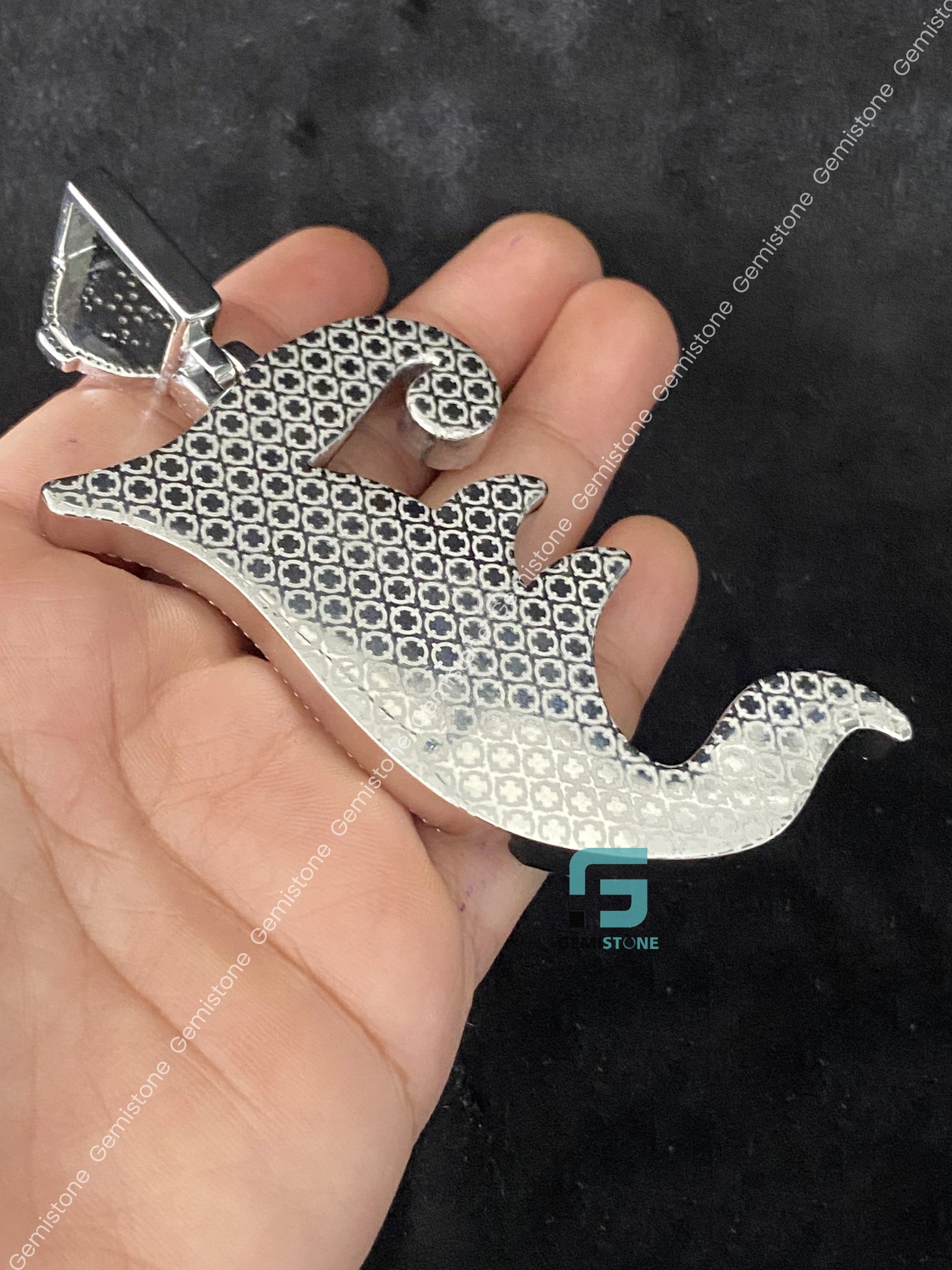 Bust Down Moissanite Custom Letter Pendant