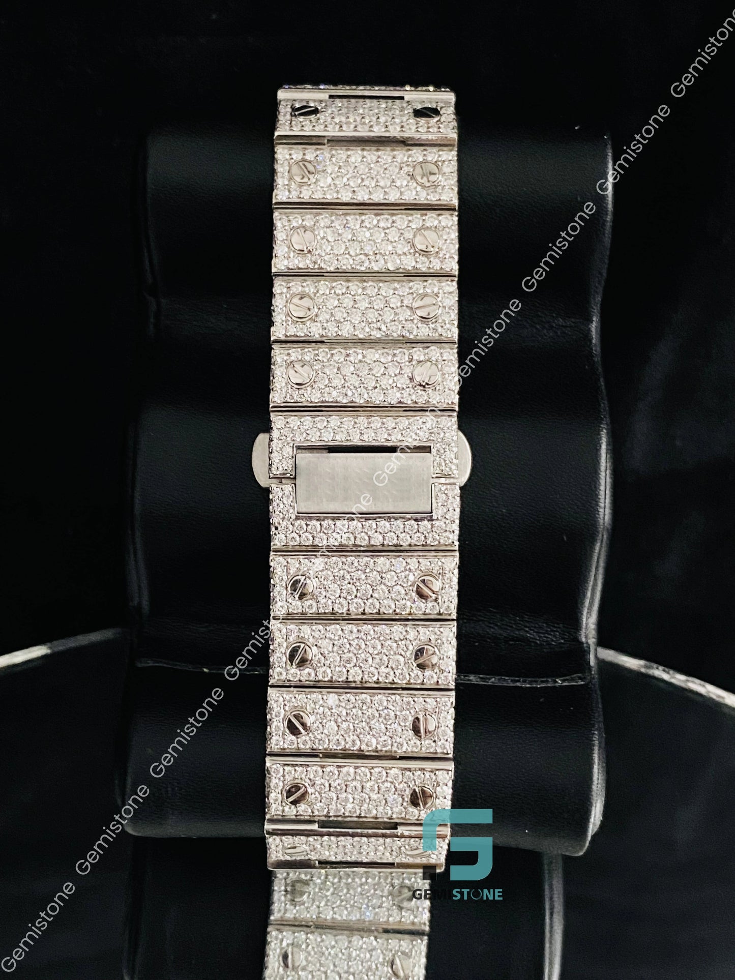 Bust Down Moissanite Fully Iced out Cartier Watch