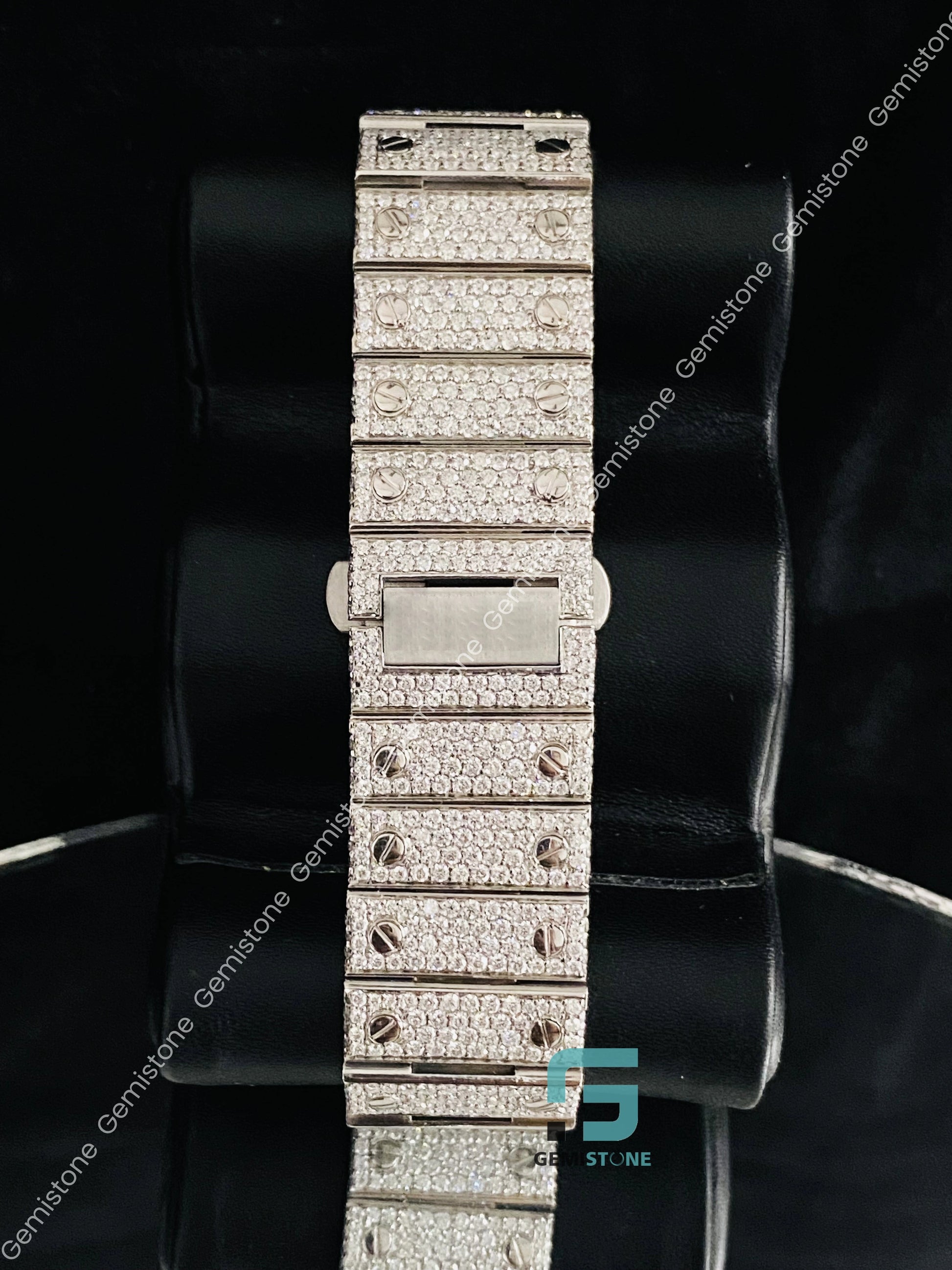 Bust Down Moissanite Fully Iced out Cartier Watch