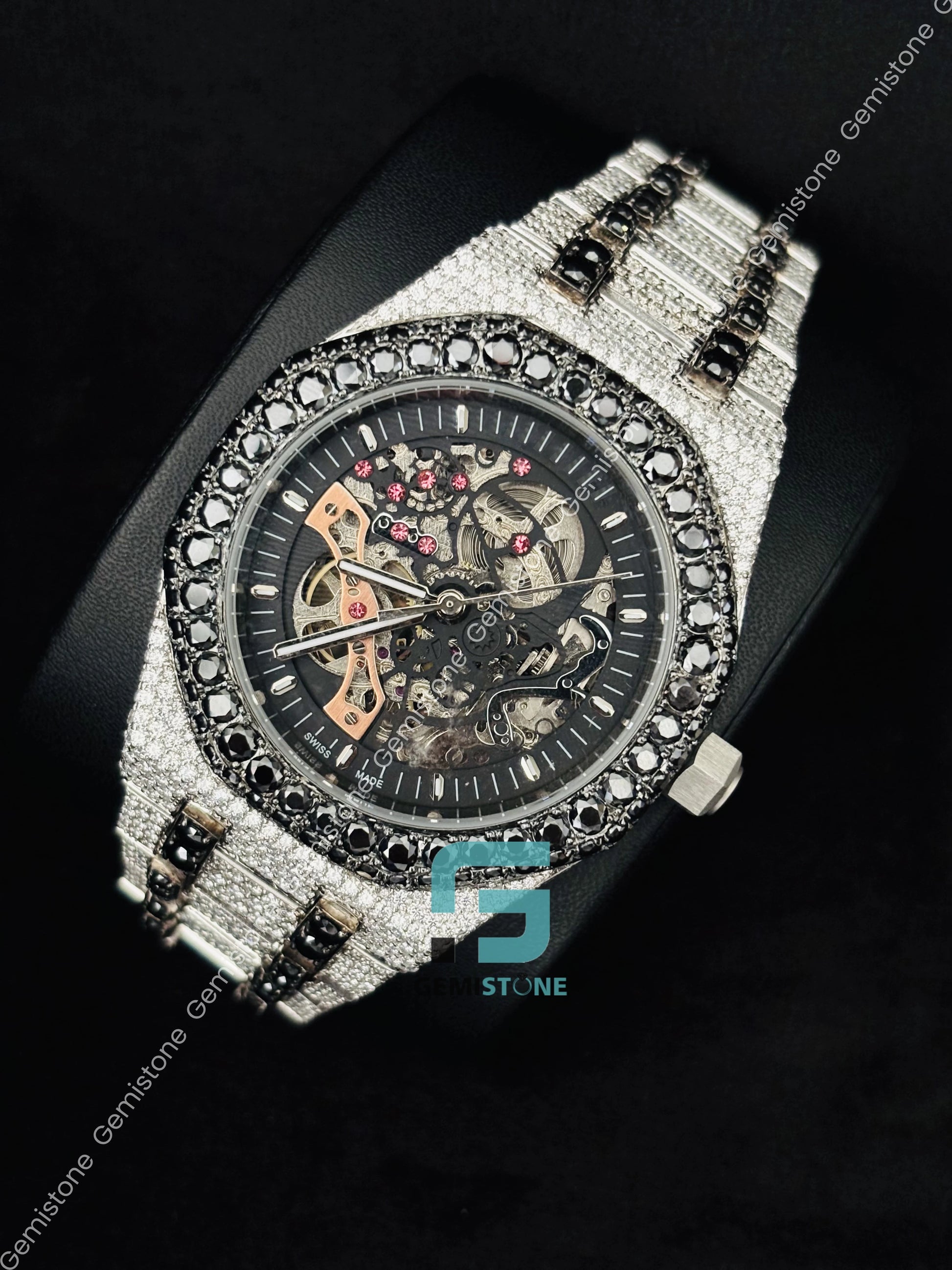 Bust Down Moissanite Hip Hop Moissanite Fully Studded Watch