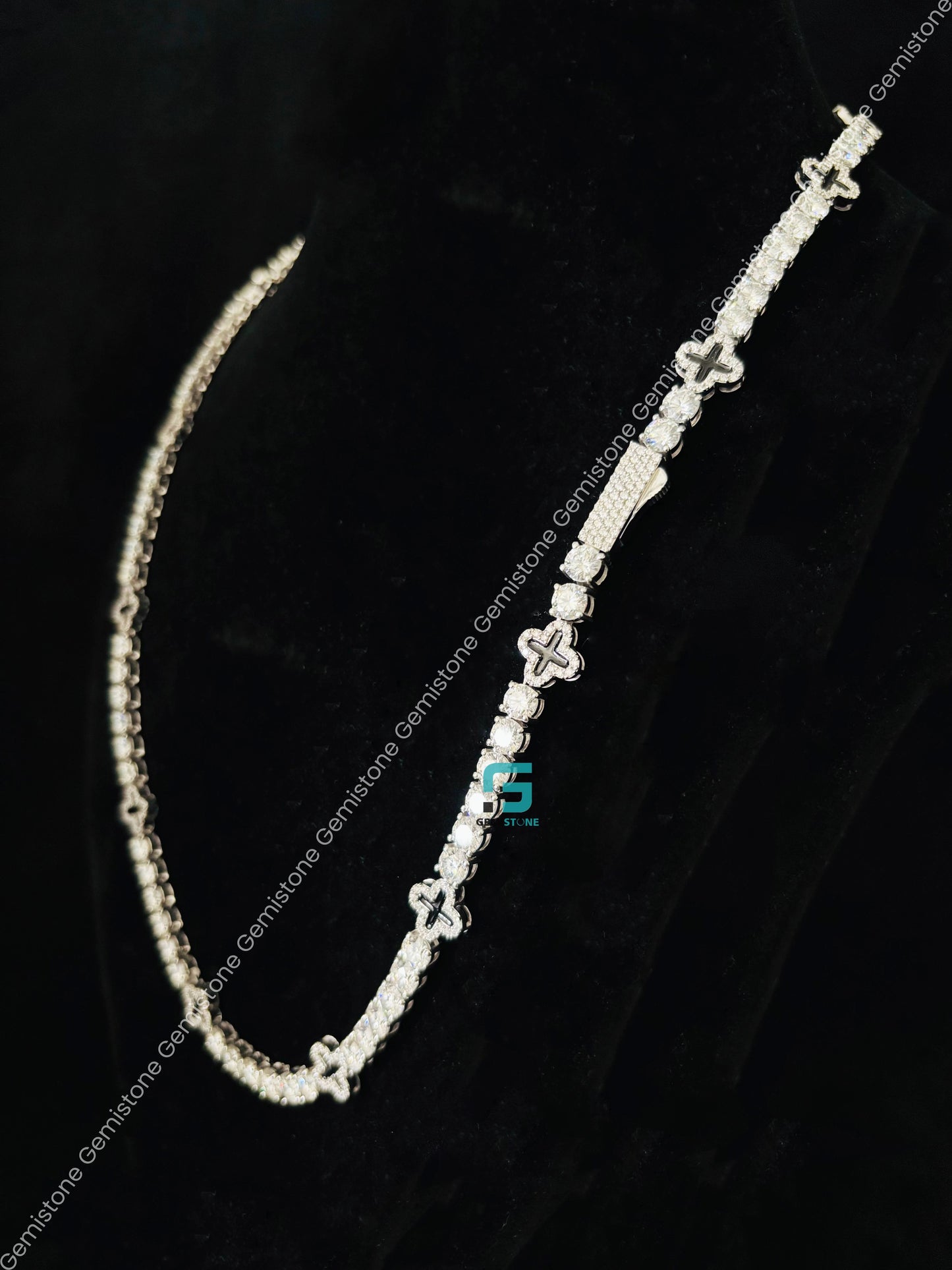 Bust Down Moissanite Iced Out Chain