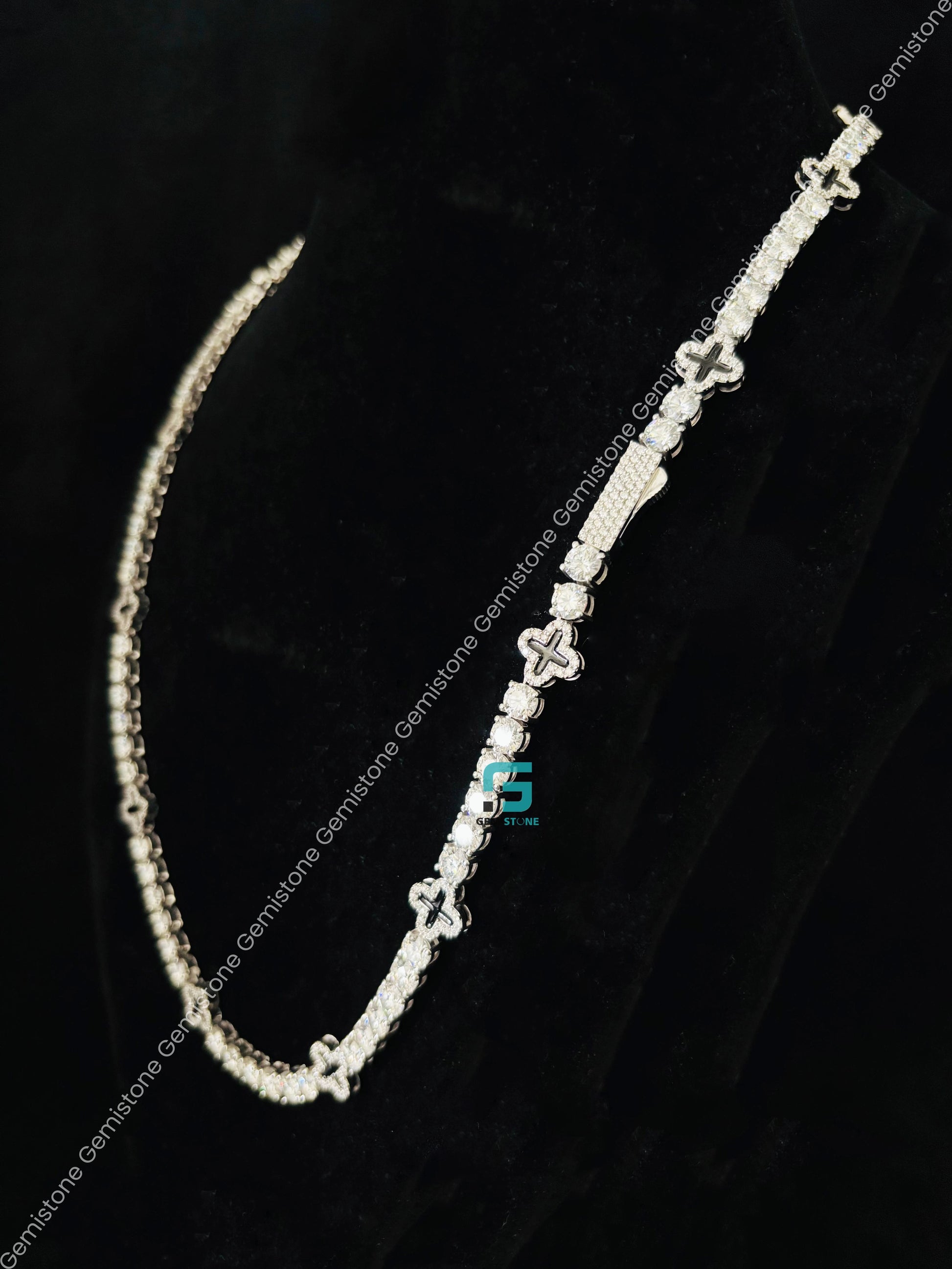 Bust Down Moissanite Iced Out Chain