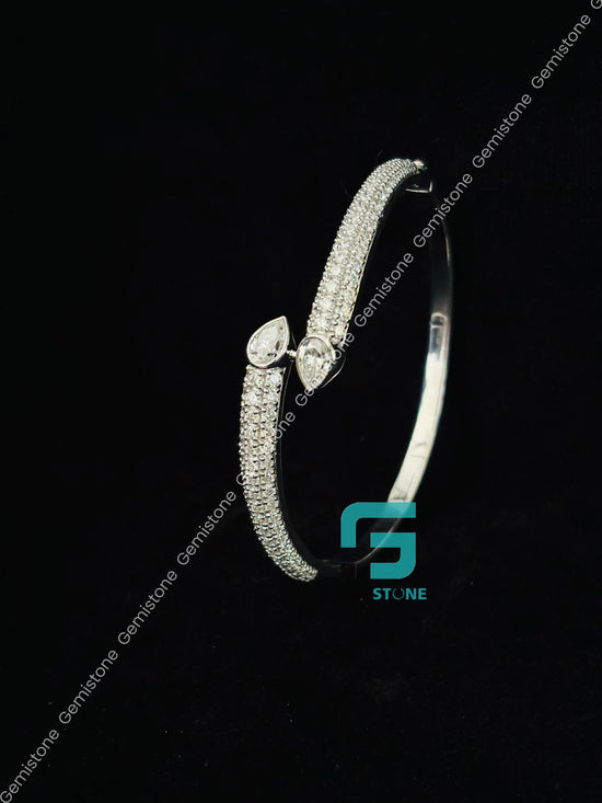 Bust Down Moissanite Iced Out bangle Bracelet