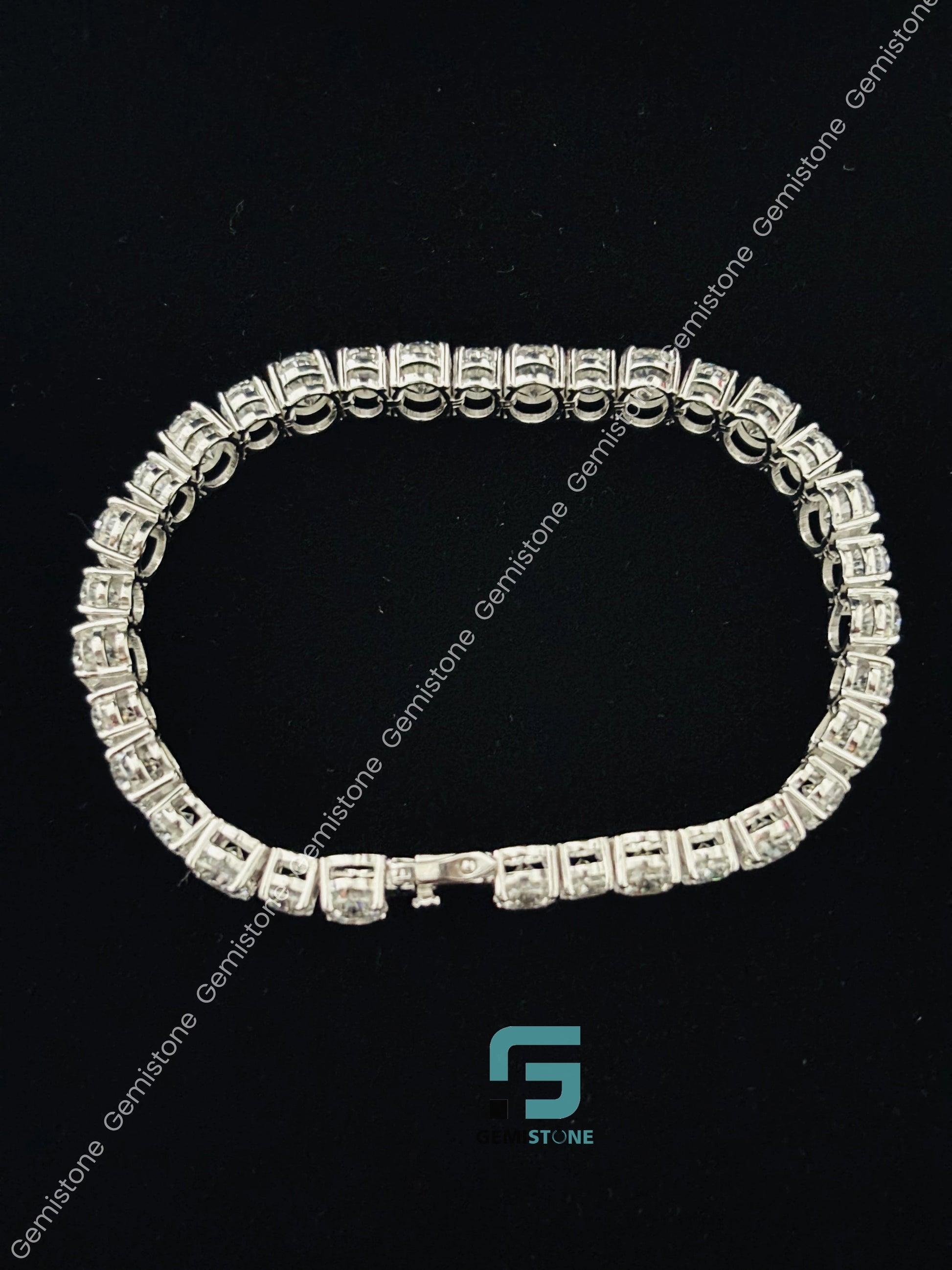 Bust Down Moissanite Oval Cut Tennis Bracelet
