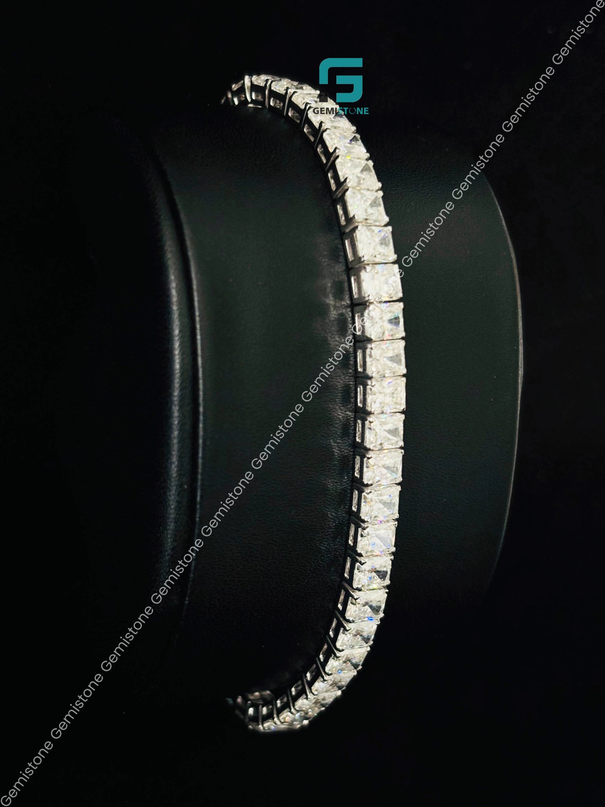 Bust Down Moissanite Radiant Bracelet