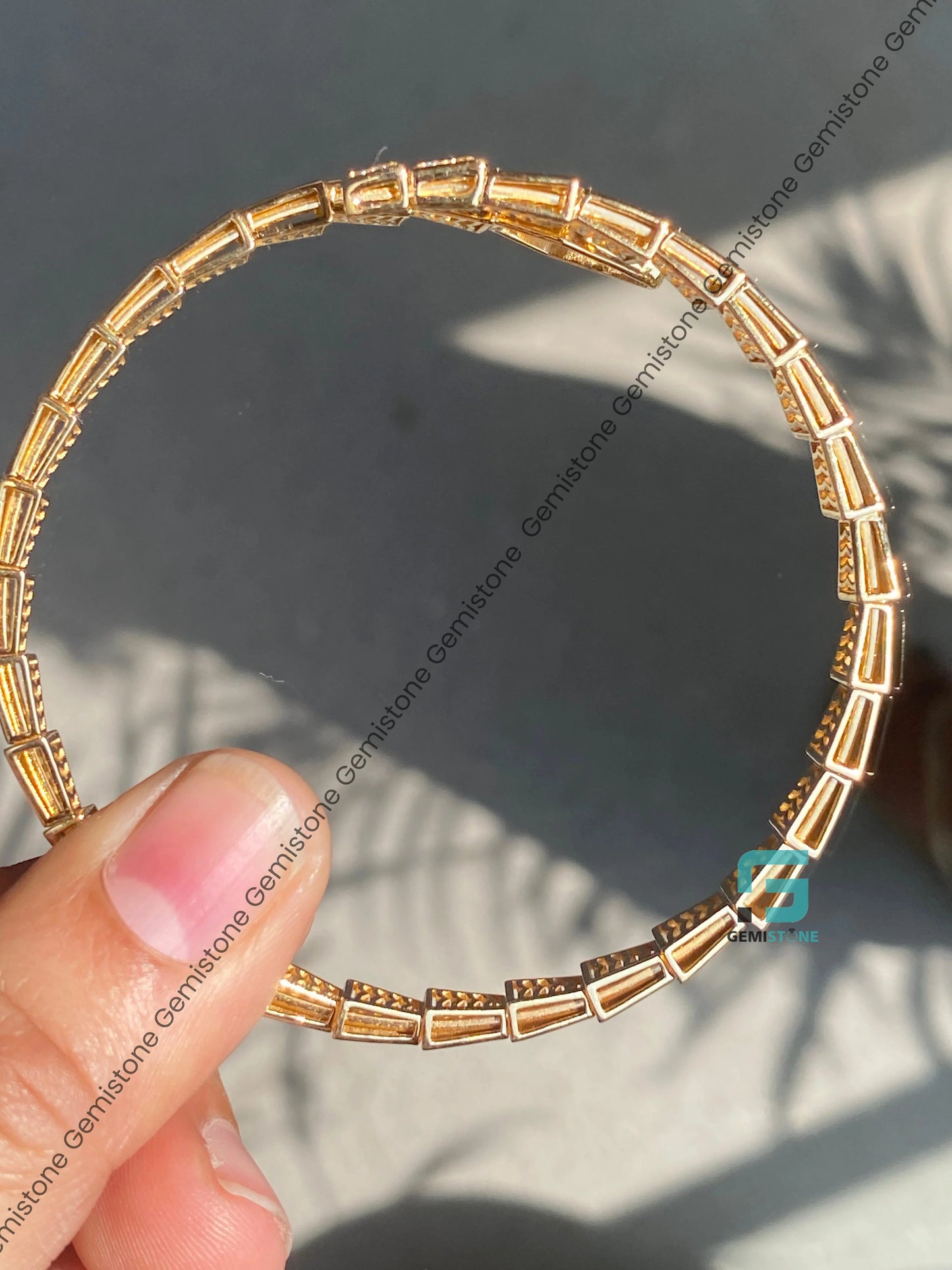 Bust Down Moissanite Snake Bracelet