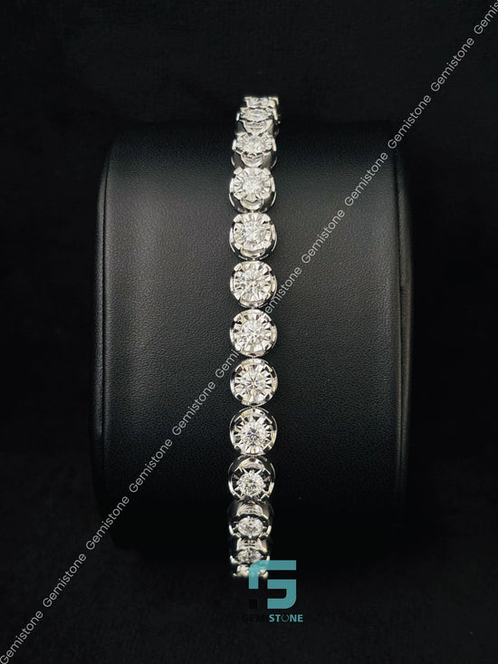 Bust Down Moissanite Tennis 3MM Bracelet