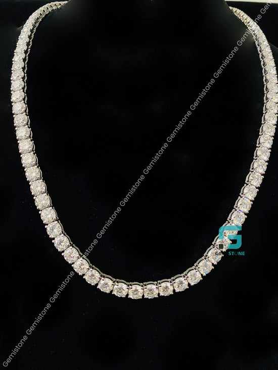Bust Down Moissanite Tennis Chain