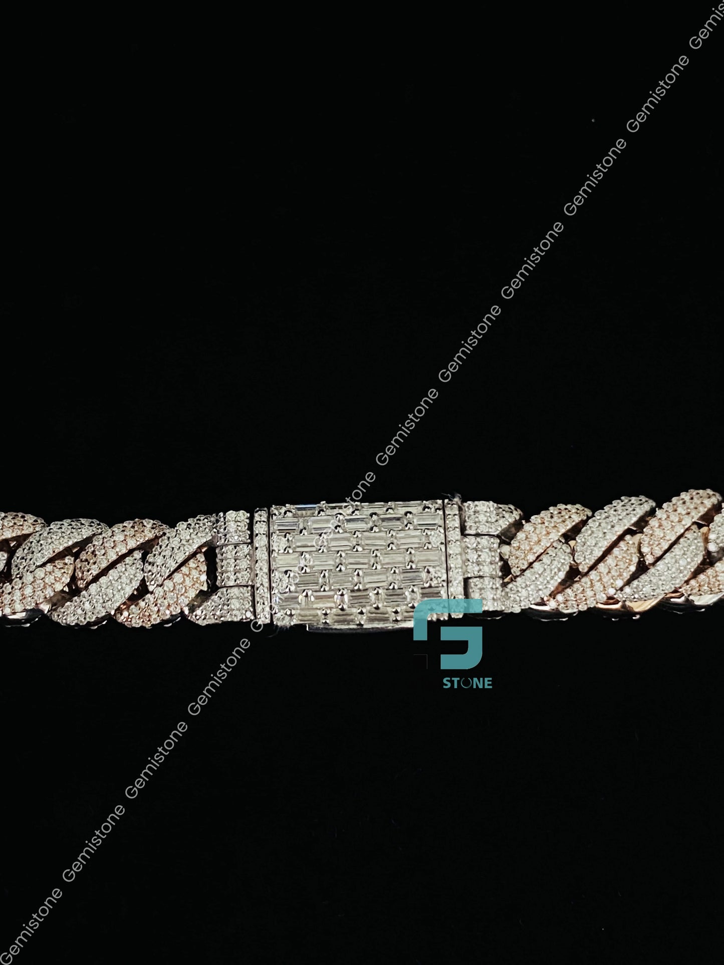 Bust Down Moissanite Two Tone Bracelet