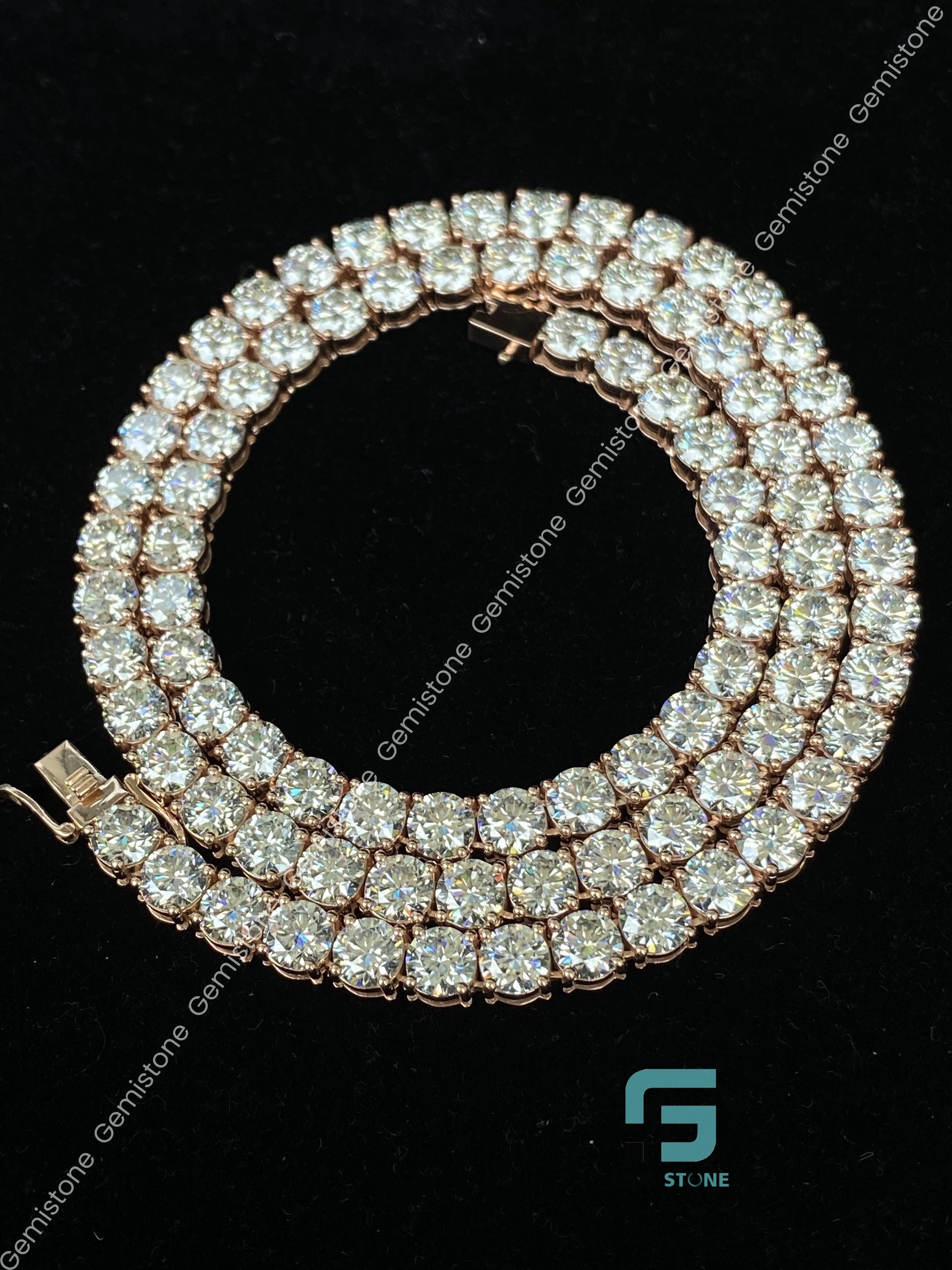 Bust Down Tennis Moissanite Hip hop chain For Men_s