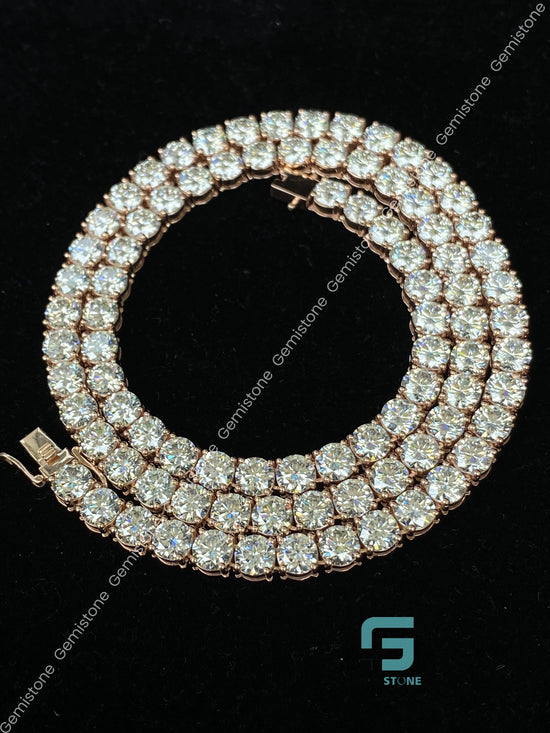 Bust Down Tennis Moissanite Hip hop chain For Men_s