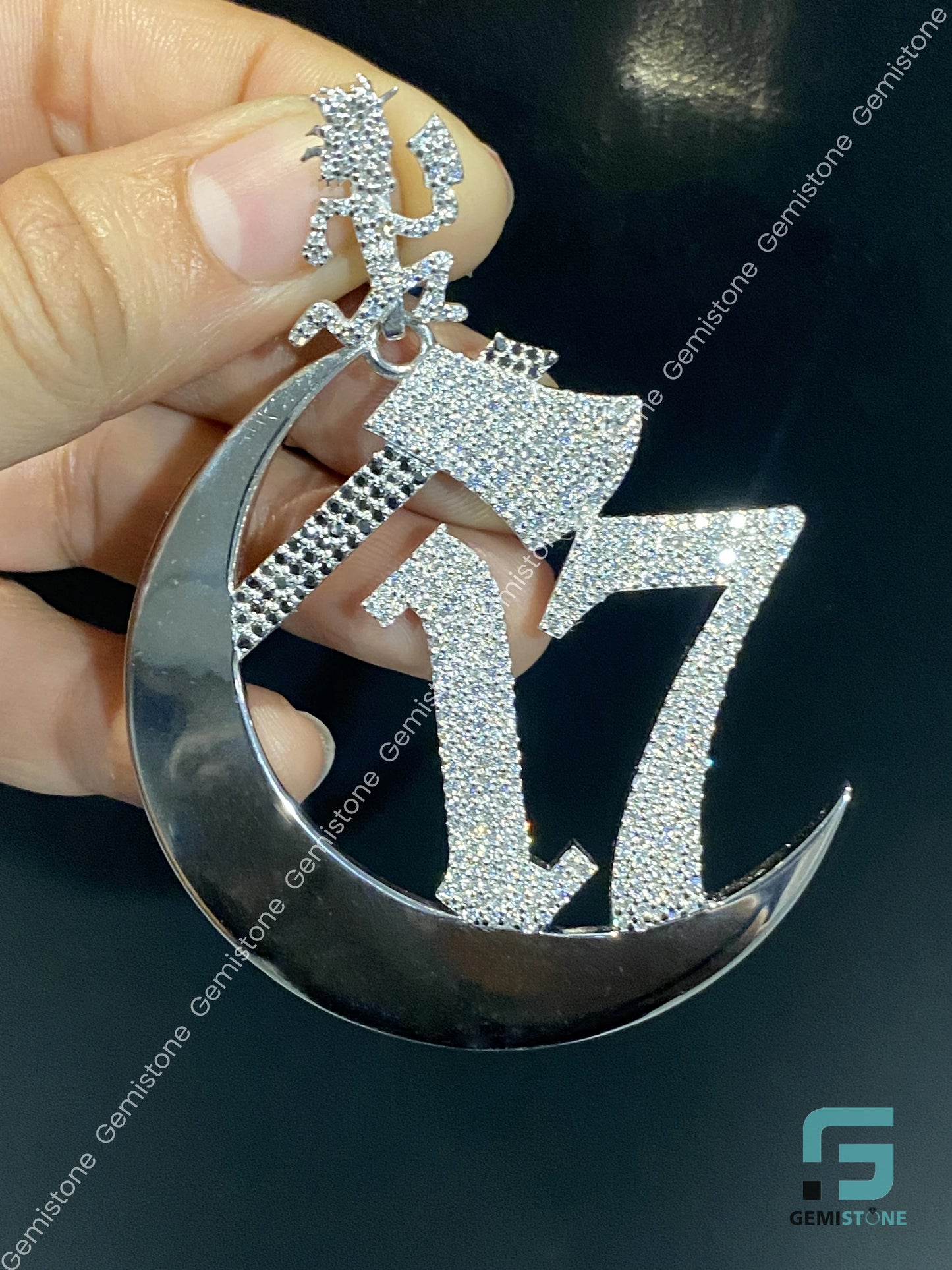 C17 Moissanite Pendant For Men