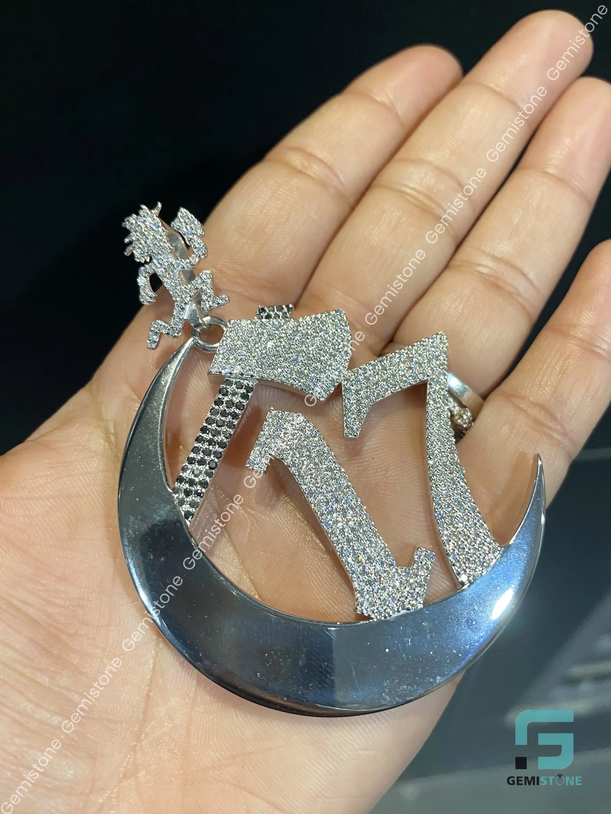 C17 Number Moissanite Pendant