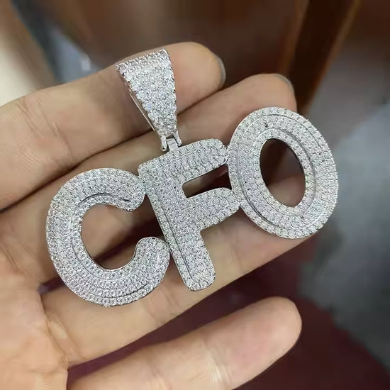CFO Letter Diamond Pendant