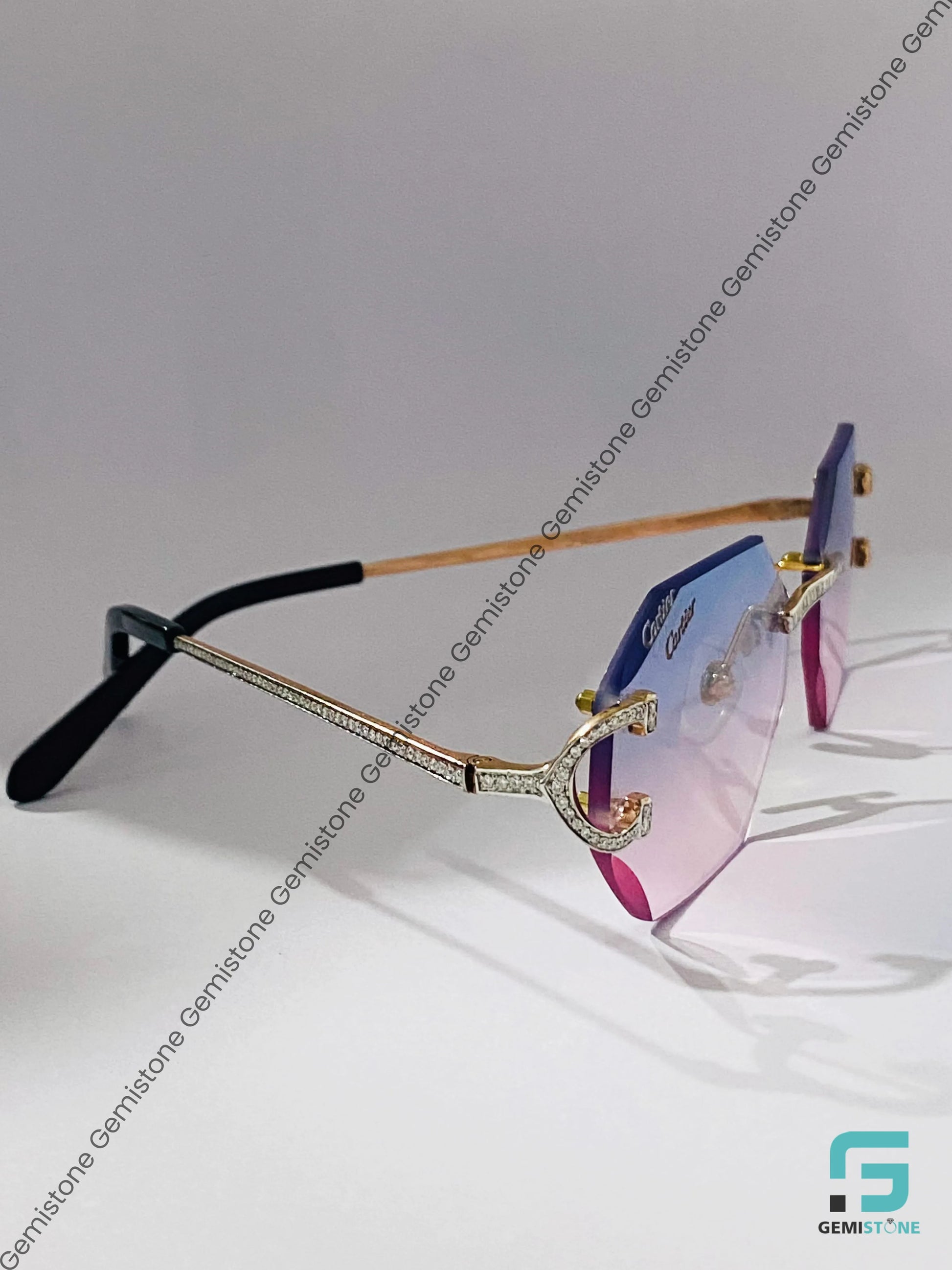 C Wire Rimless Moissanite Sunglasses