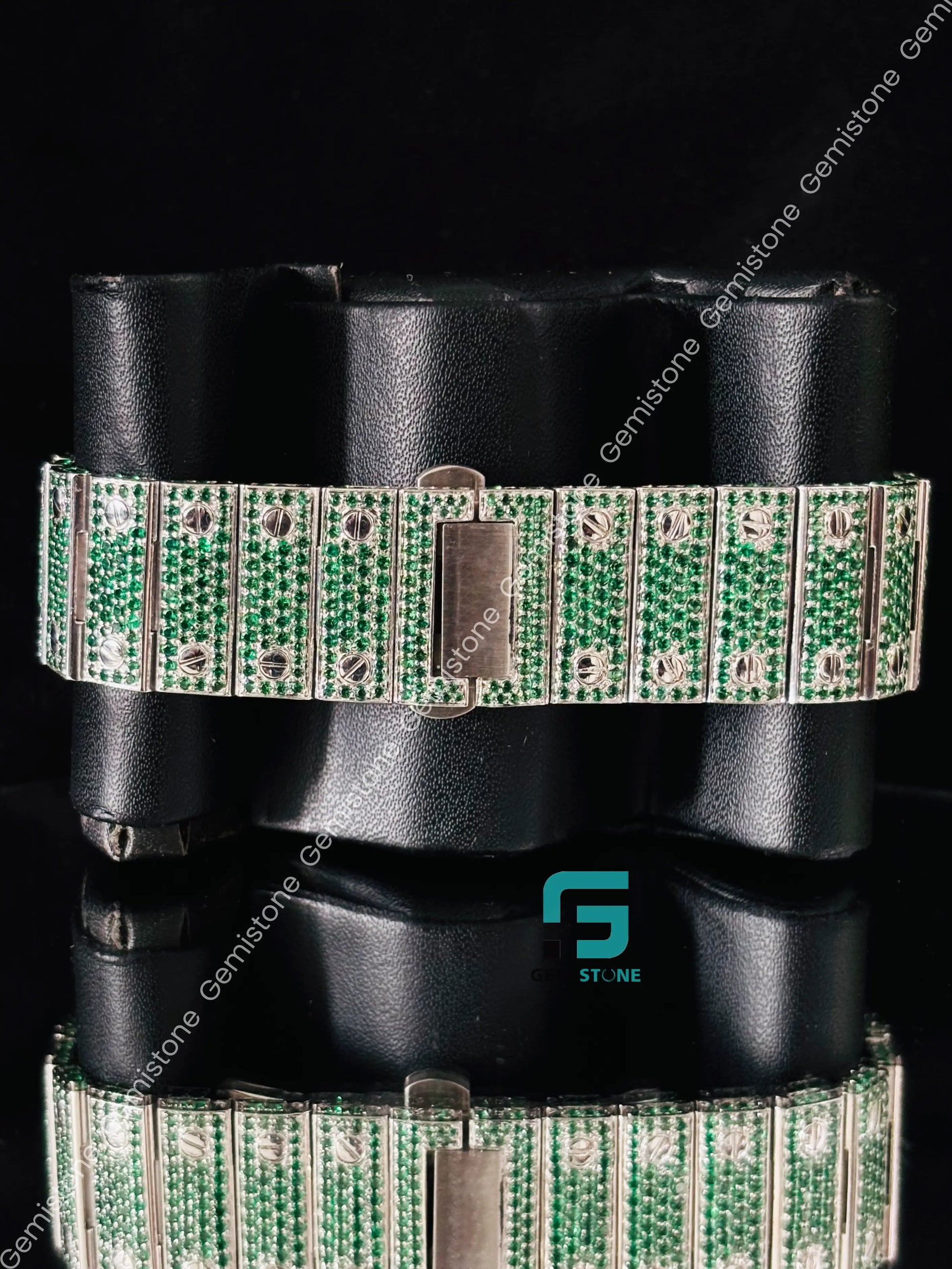 Cartier Green Diamond Moissanite Iced Out Watch