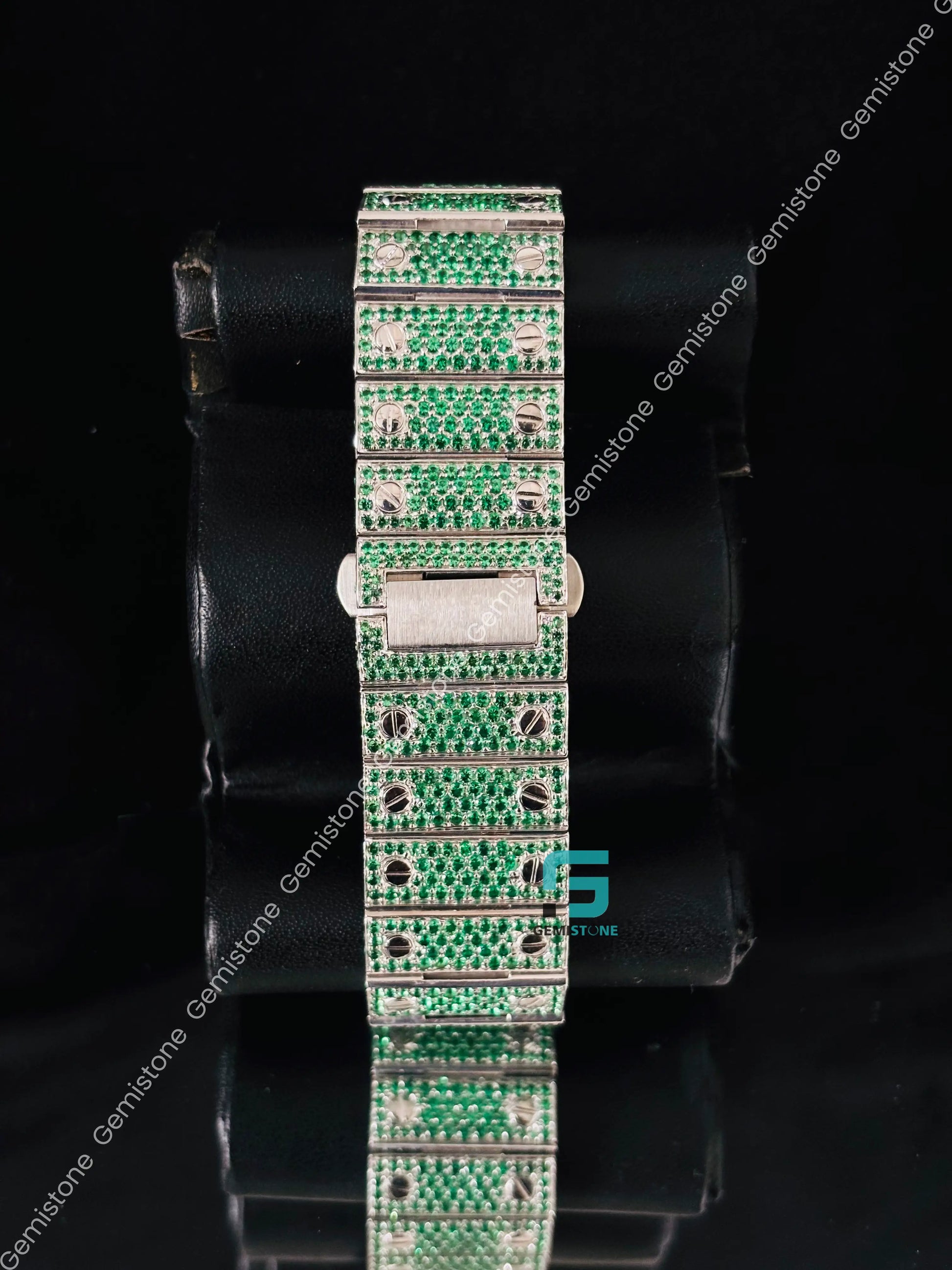 Cartier Green Diamond Moissanite Iced Out Watch For Men