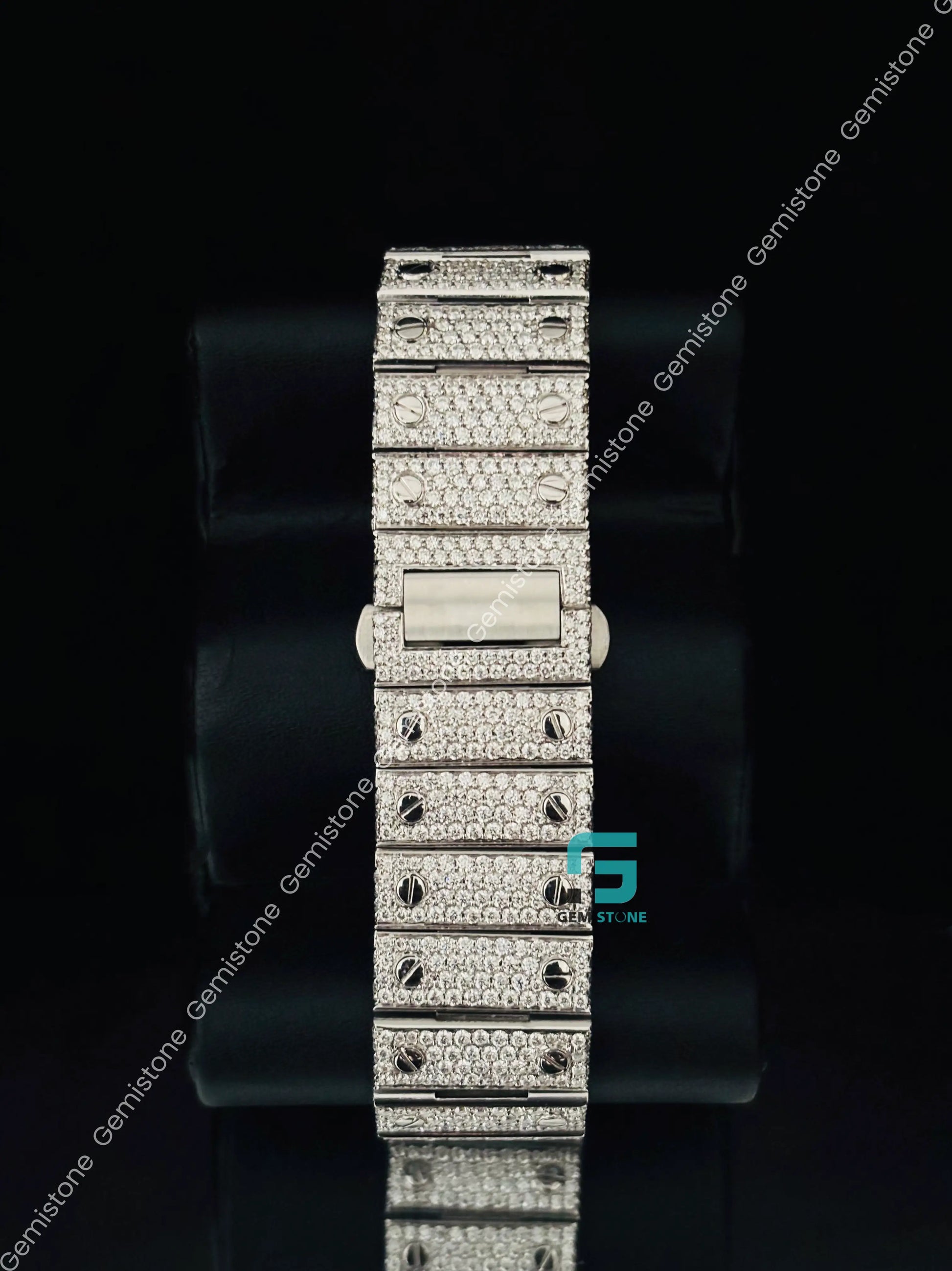 Cartier Hip Hop Roman Number Moissanite Iced Out Studded Watch For Men