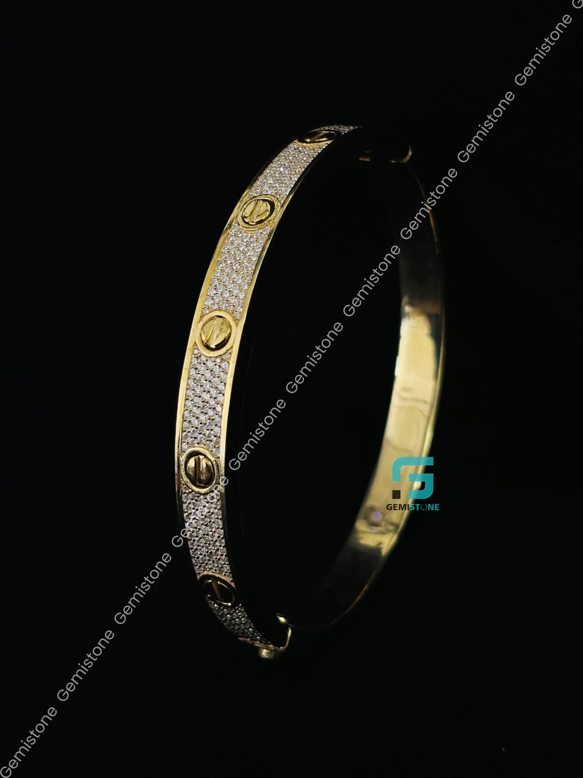 Cartier Moissanite Open Cuff Bangle Bracelet For Men 