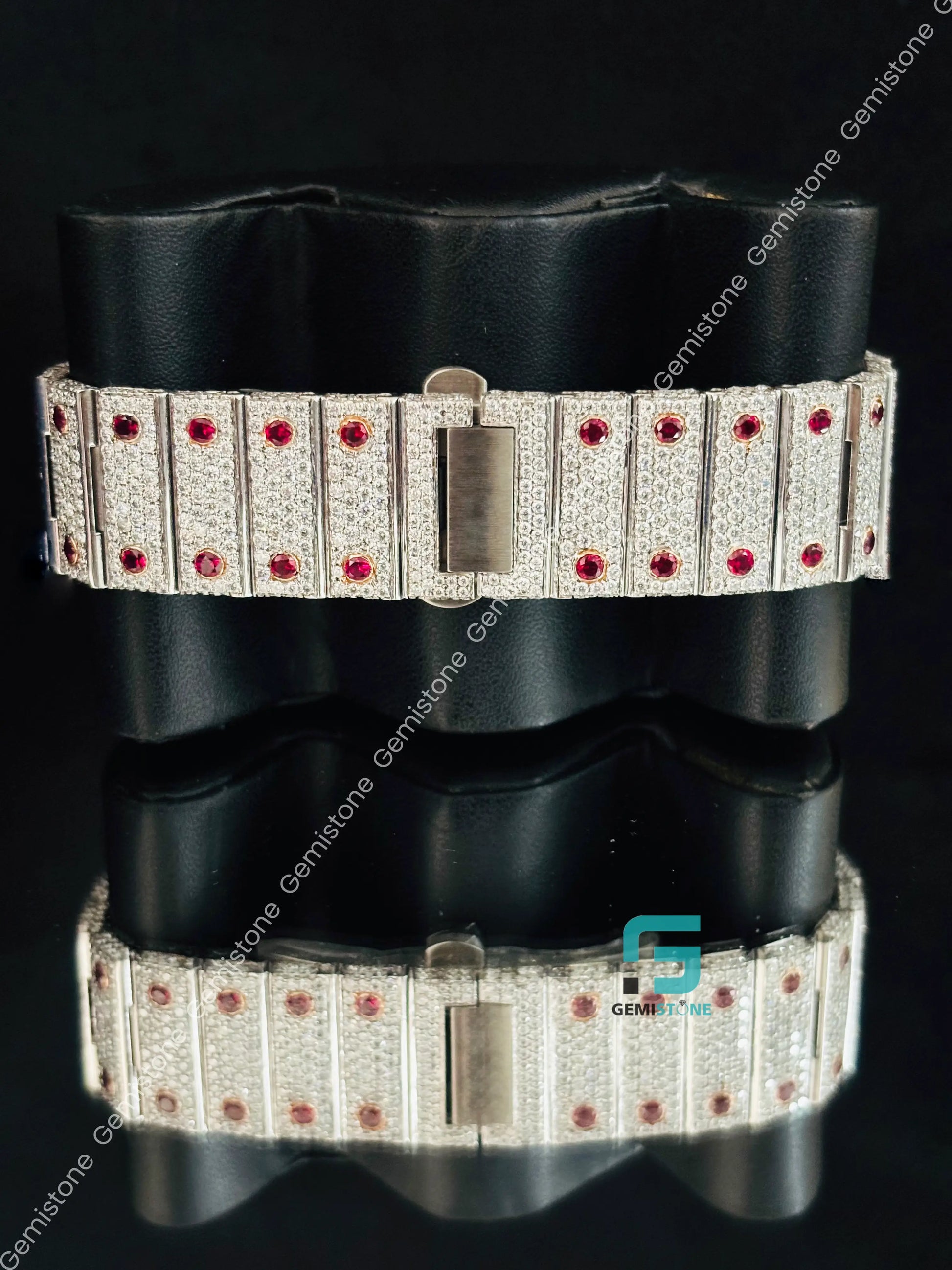 Cartier Moissanite Red Roman Number Moissanite Watch For Men
