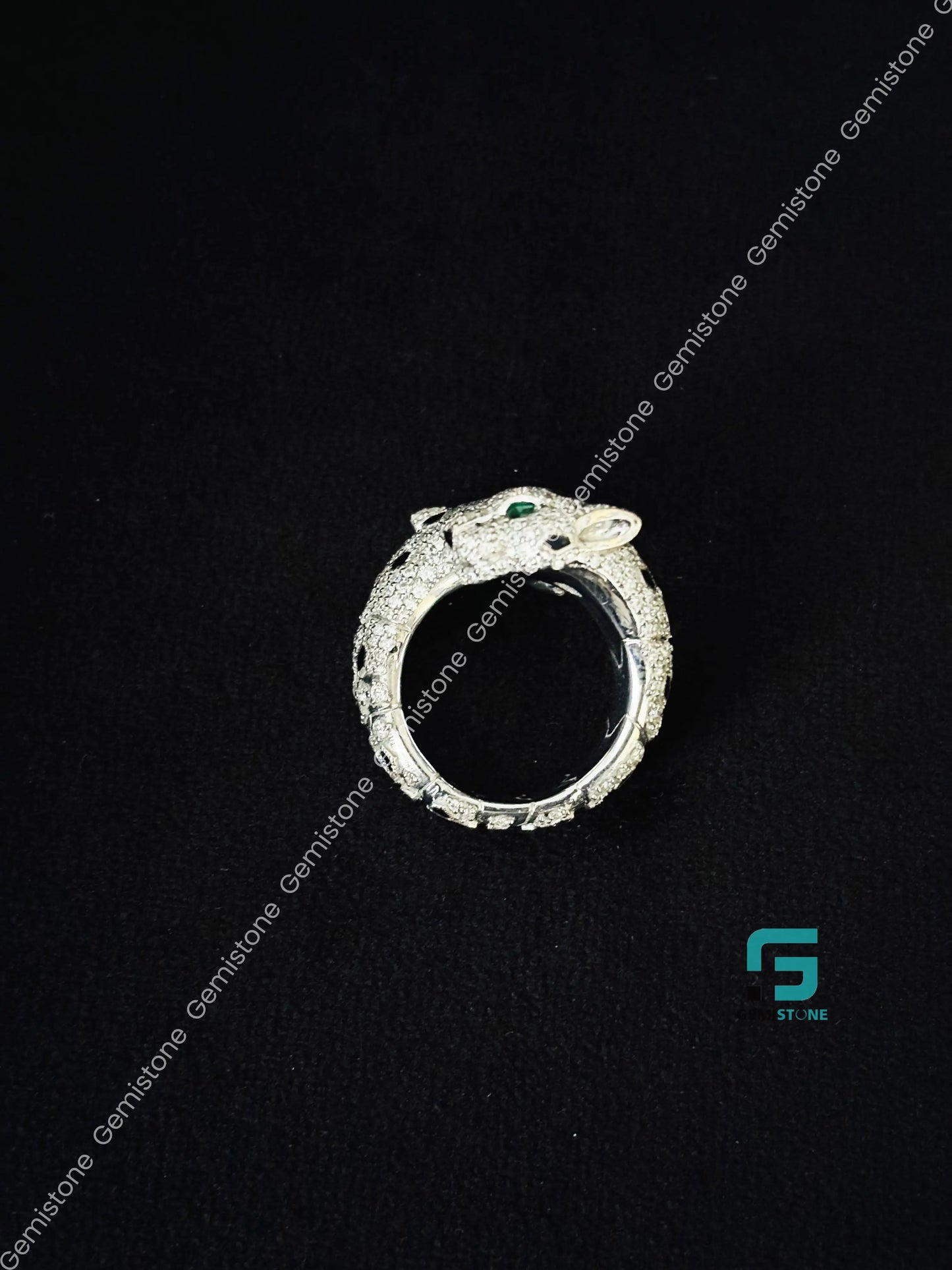 Cartier Panther Moissanite Hip Hop Ring For Men