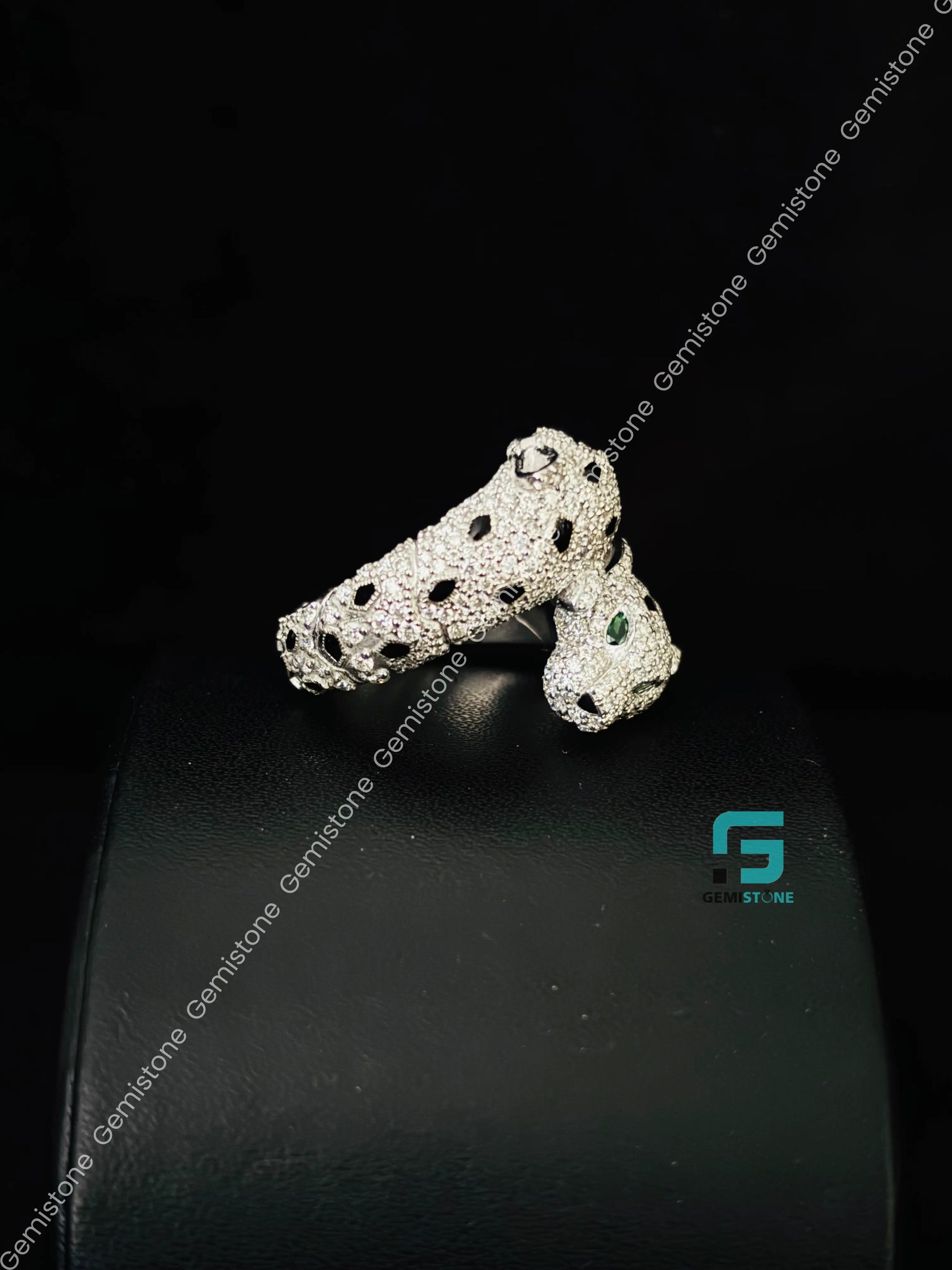 Cartier Panther Moissanite Iced Out Ring